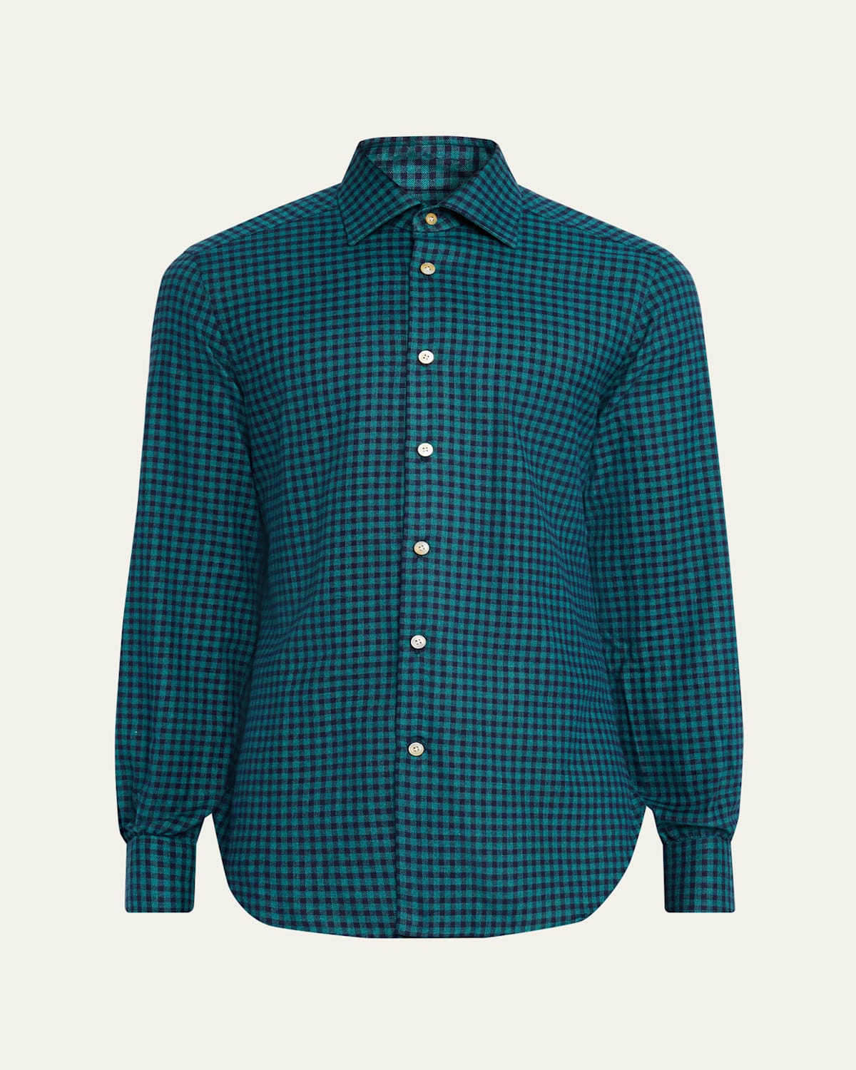 Kiton Men's Cotton Gingham Check Modern-fit Sport Shirt In Multi