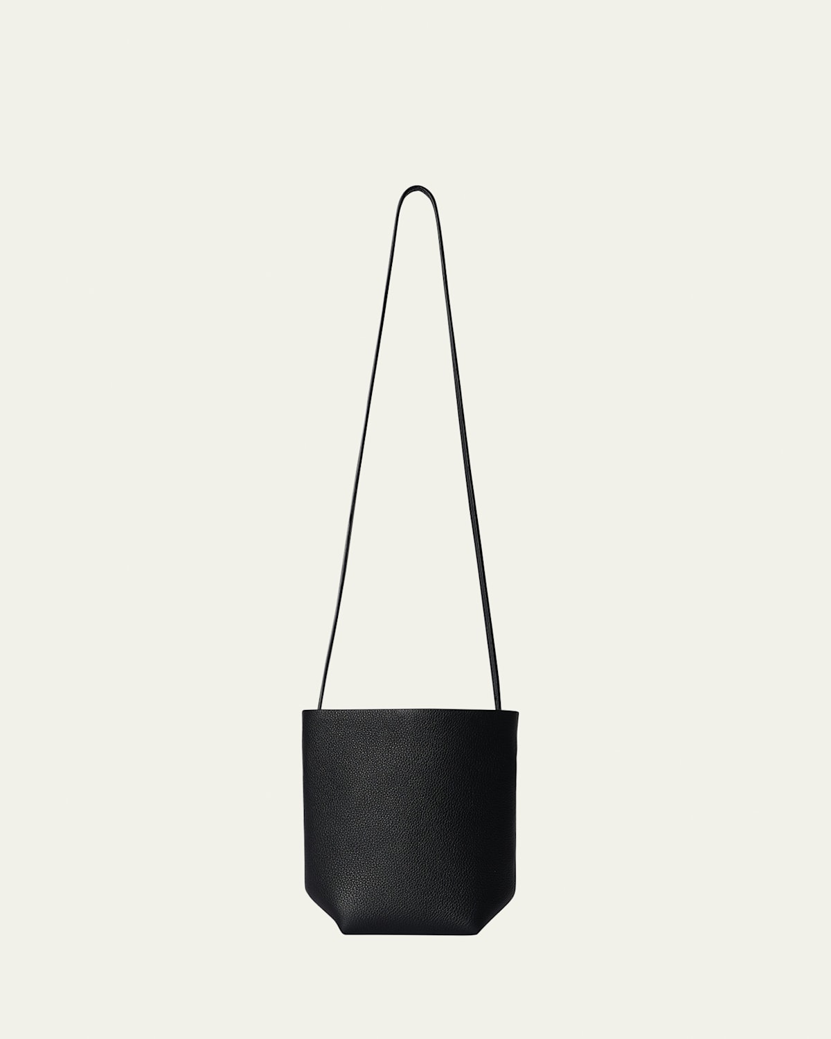 The Row Park North-south Crossbody Tote Bag In Leather In Black