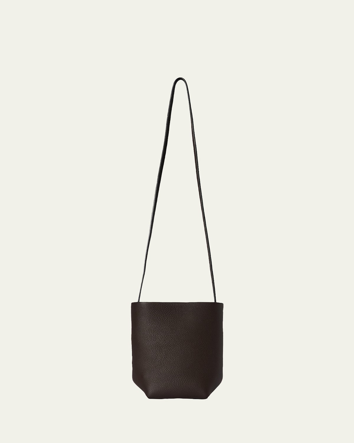The Row Park North-south Crossbody Tote Bag In Leather In Brown