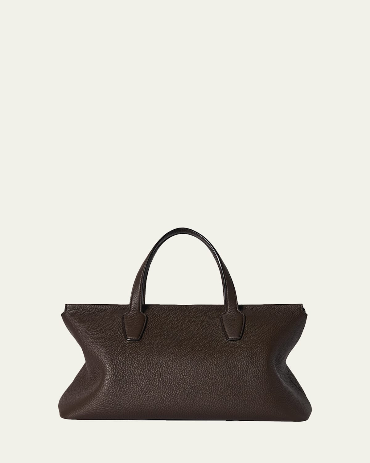 The Row Marcel Slouchy Top-handle Bag In Grain Leather In Brown
