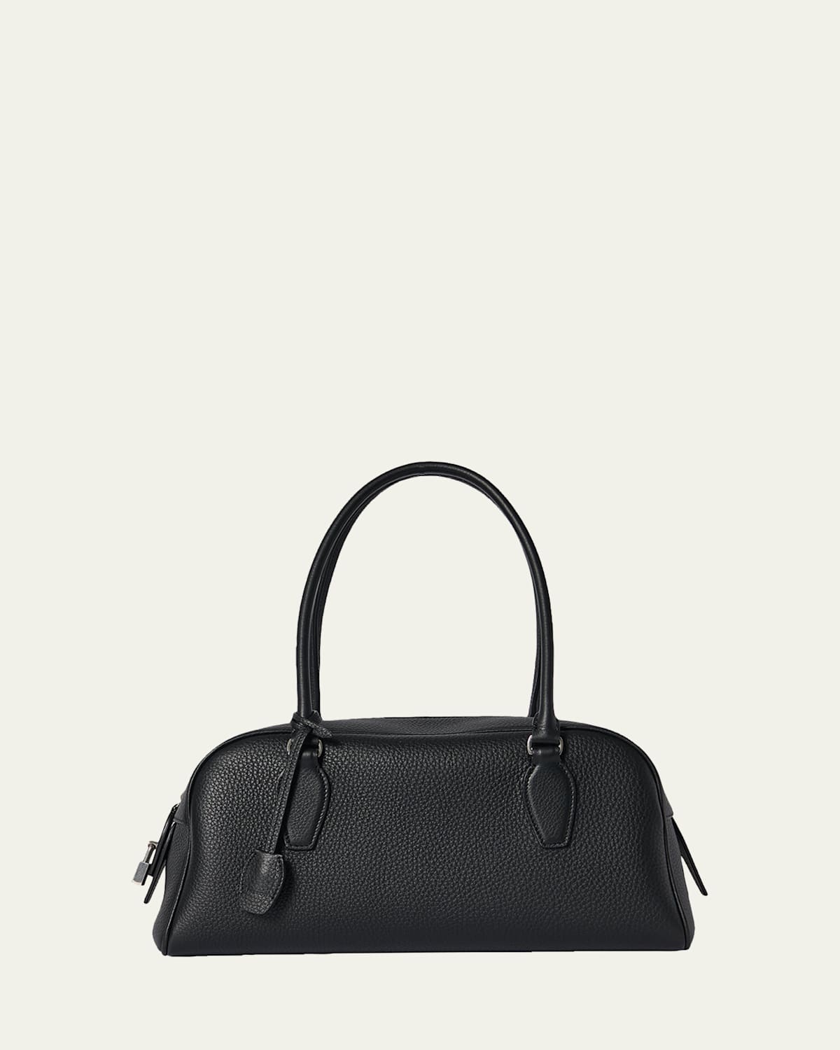 The Row India East-west Shoulder Bag In Grain Leather In Black