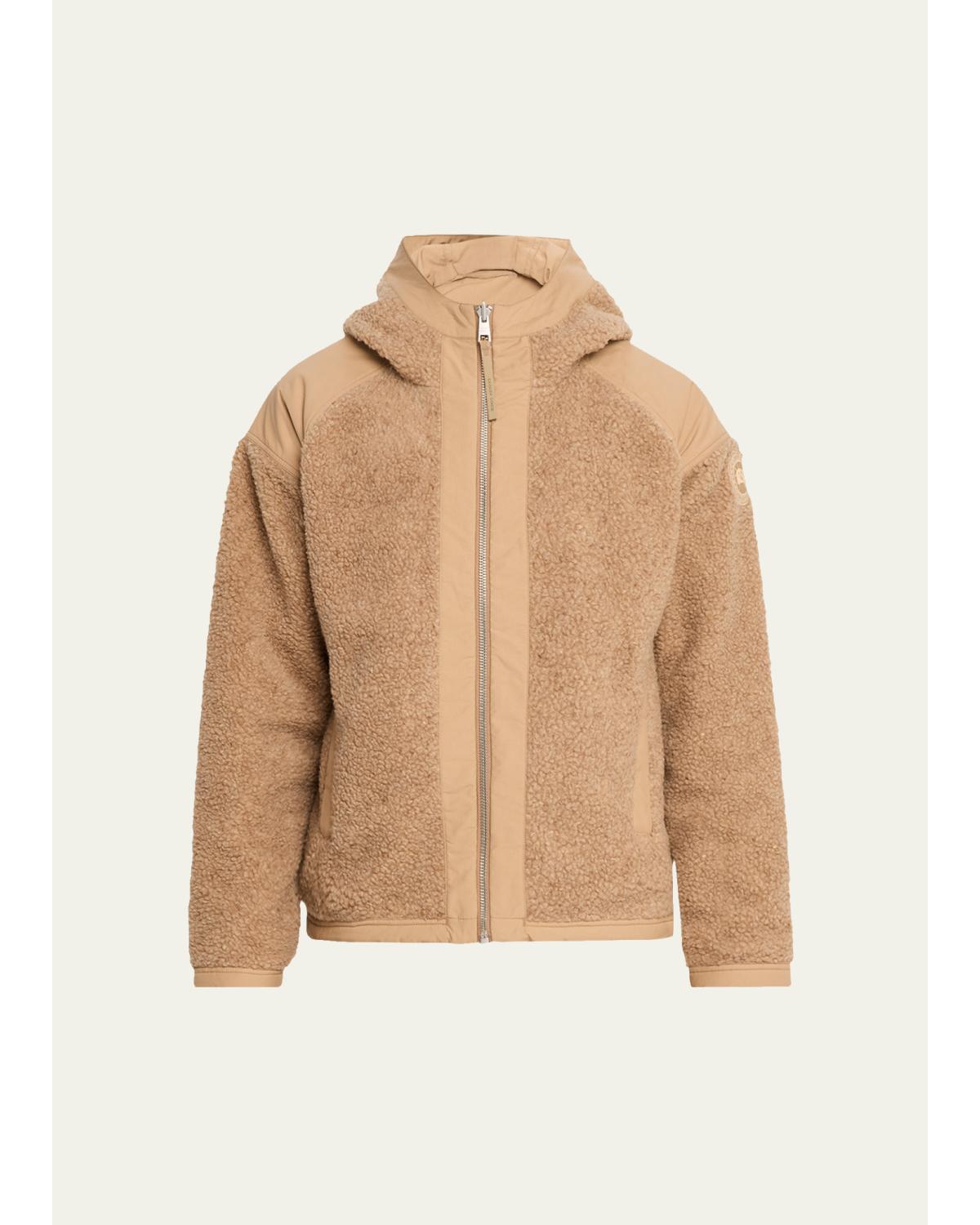 Men's Alberni Reversible Fleece Hooded Bomber Jacket