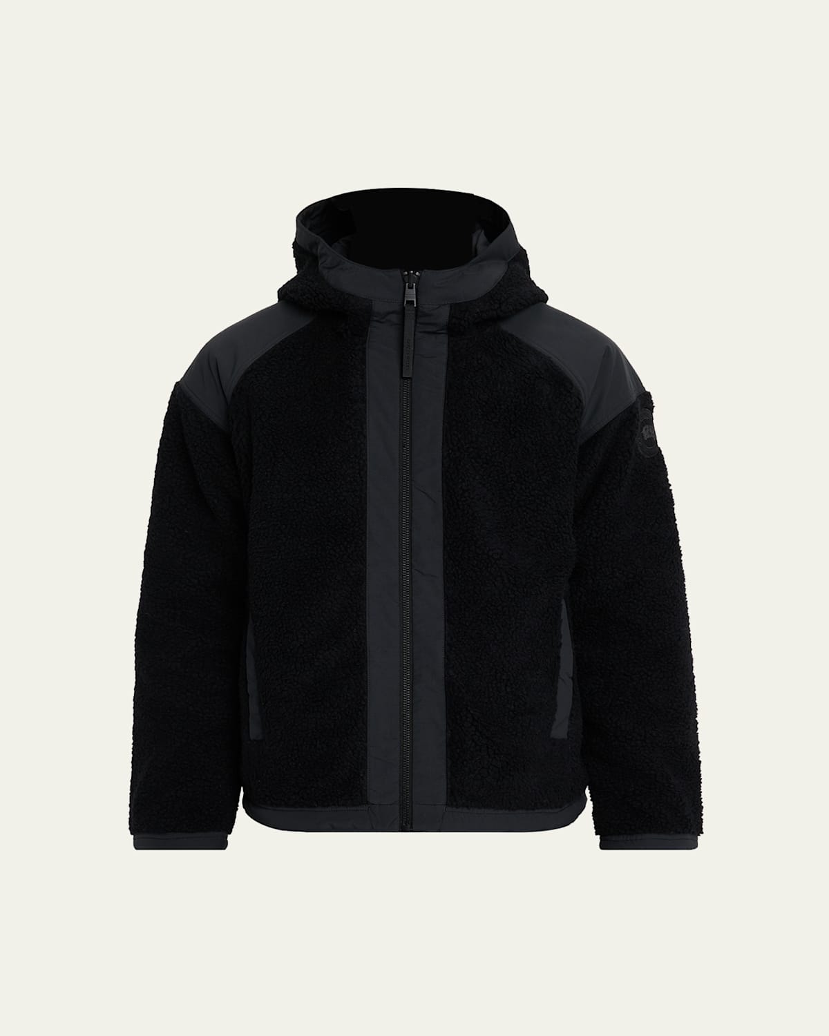 Men'S Alberni Reversible Fleece Hooded Bomber Jacket