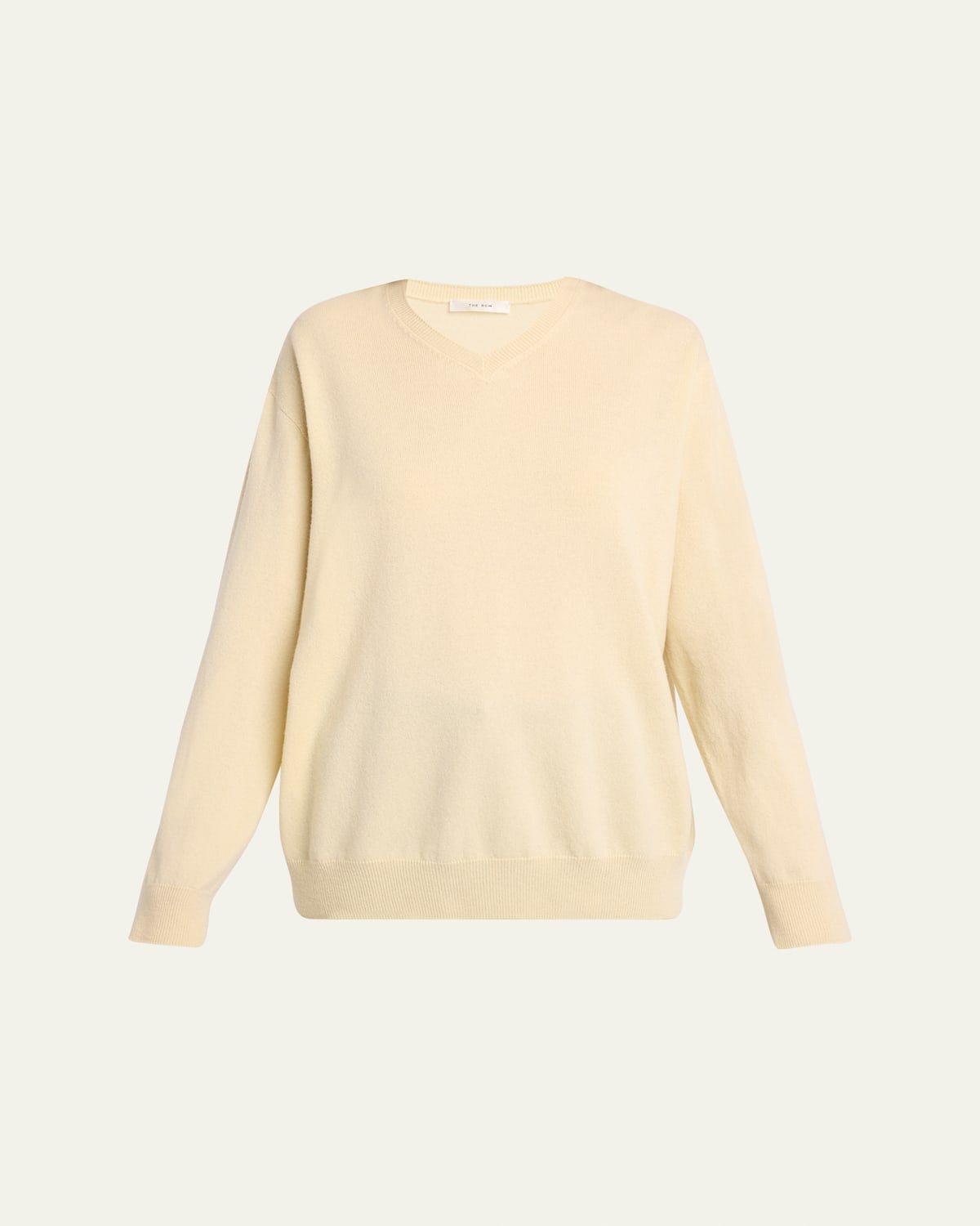 The Row Migeia V-neck Cashmere Sweater In Yellow