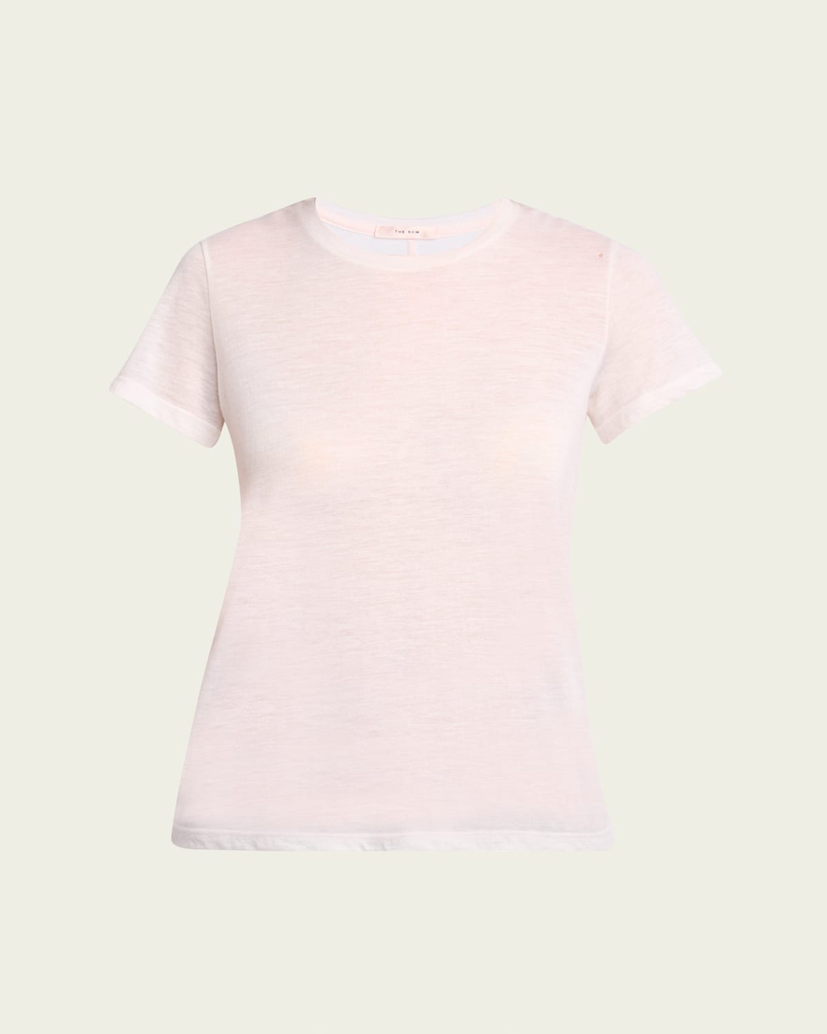 The Row Wesler Heathered Cashmere Short-sleeve T-shirt In Pink