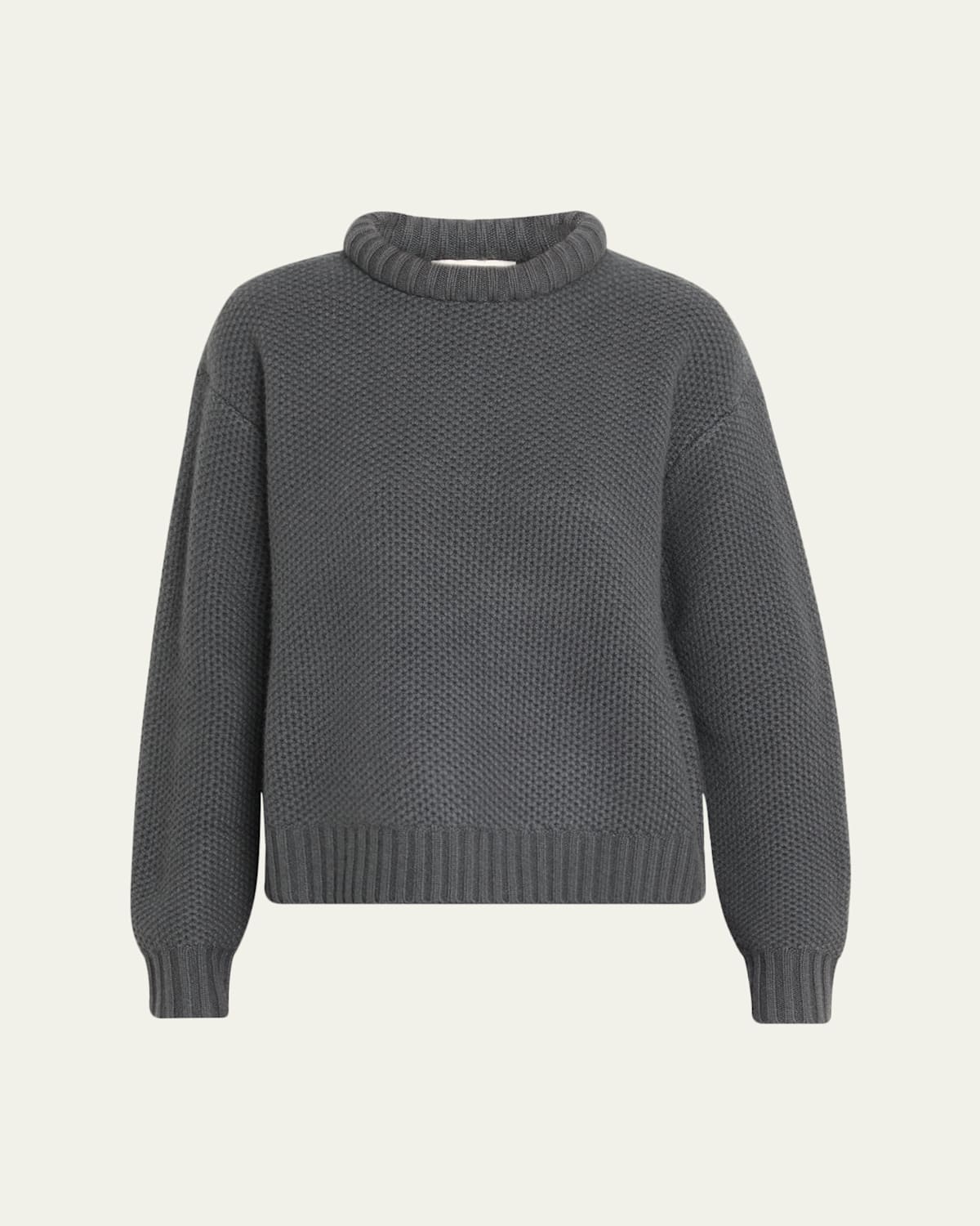 Twp Cashmere Waffle Thermal Sweater In Gray