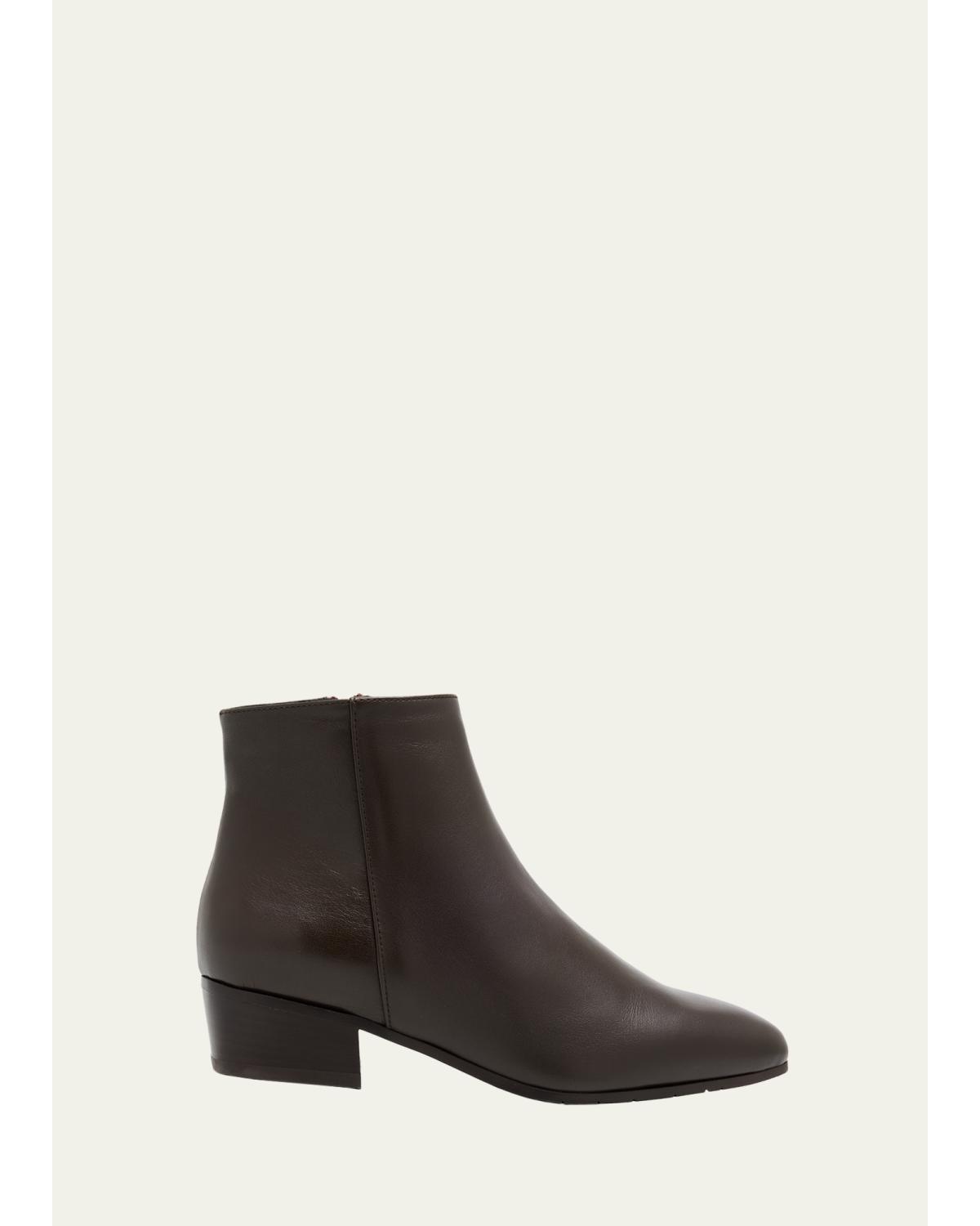 Fuoco Leather Ankle Booties