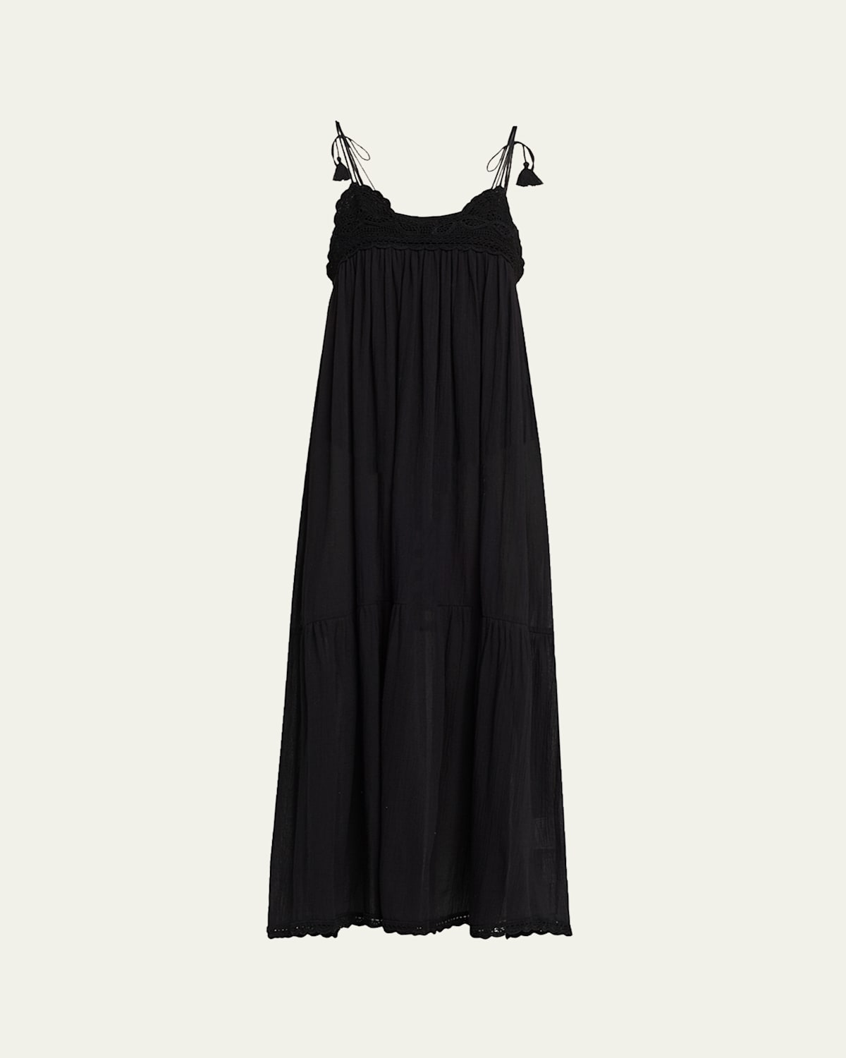 Linnea Crochet-Trim Midi Sun Dress Coverup