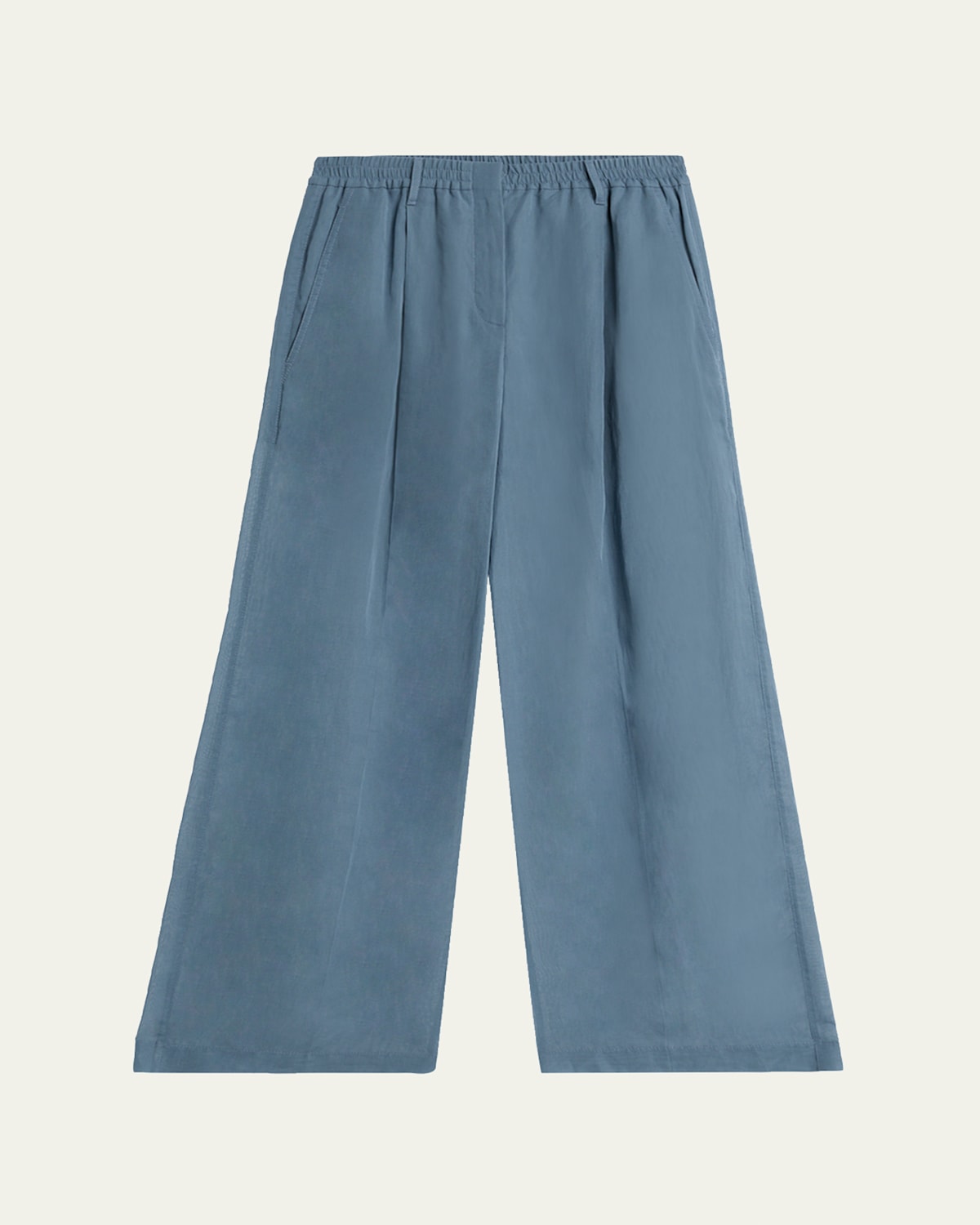 Brunello Cucinelli Monili-trim Cotton Organza Wide-leg Track Pants