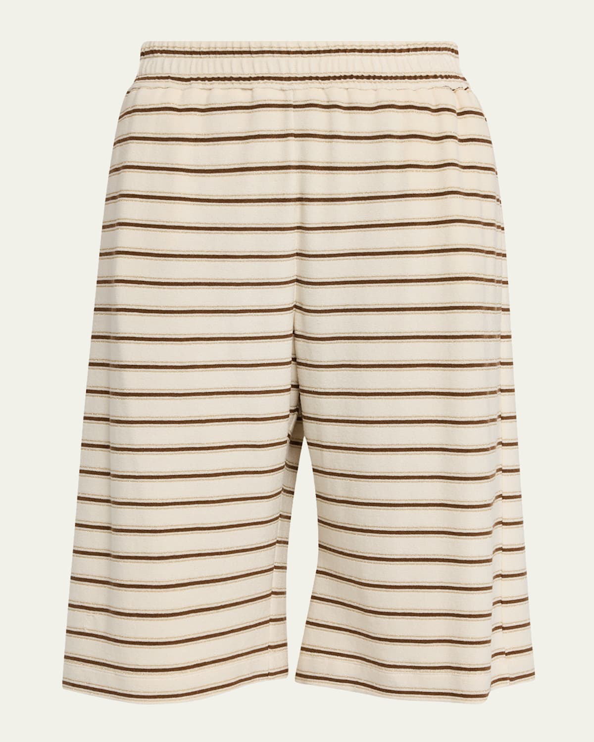 Brunello Cucinelli Metallic Striped Towelling Bermuda Shorts
