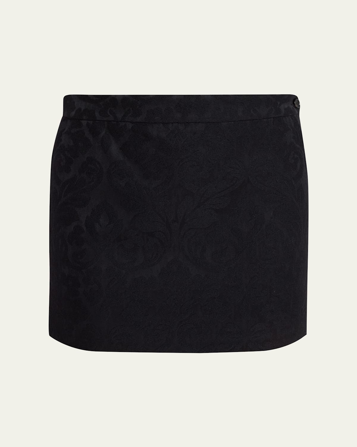 Chloé Ornamental Jacquard Mini Skirt In Black