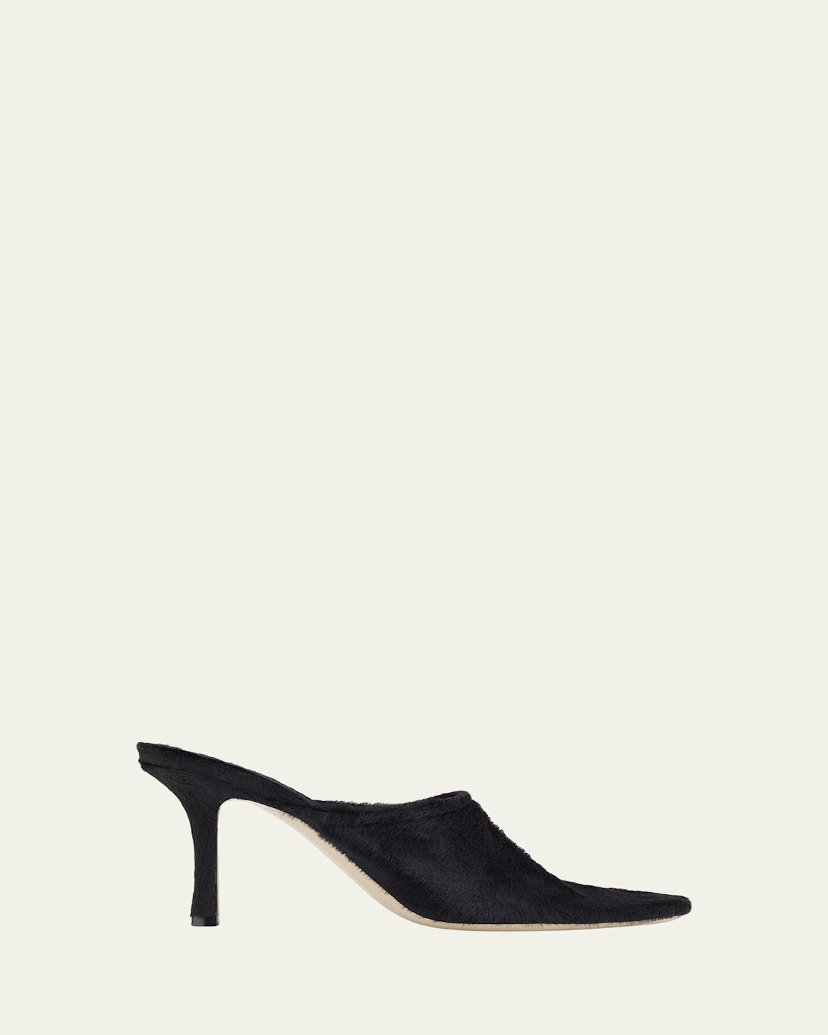 Christen 75mm Elipse Calf Hair Mules