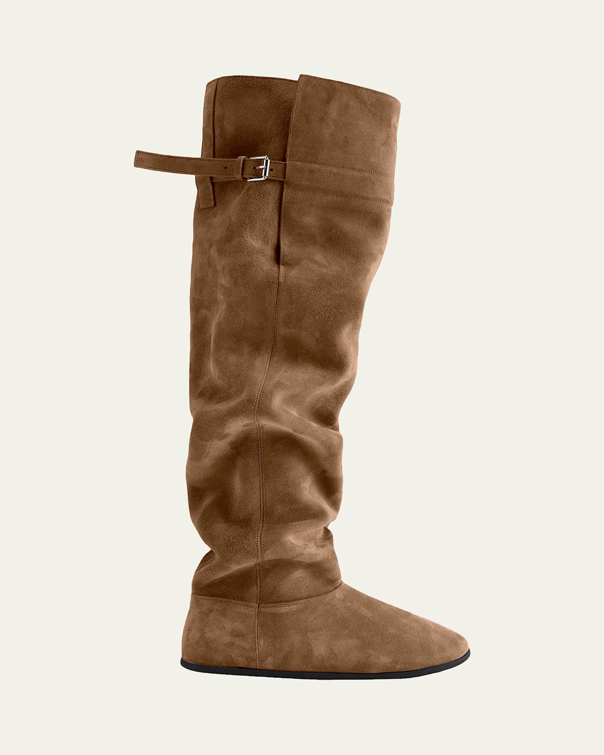 Christen Big Shearling-Lined Suede Over-the-Knee Boots