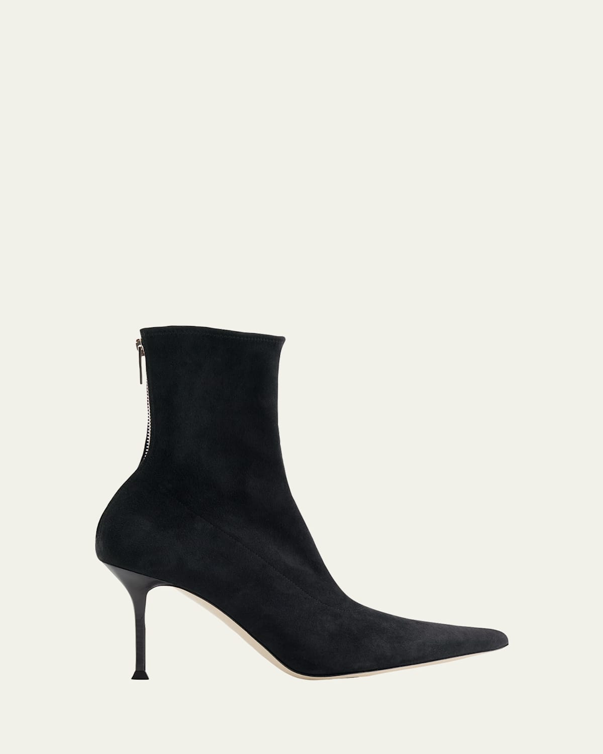 Christen Helix Stretch Suede Ankle Booties