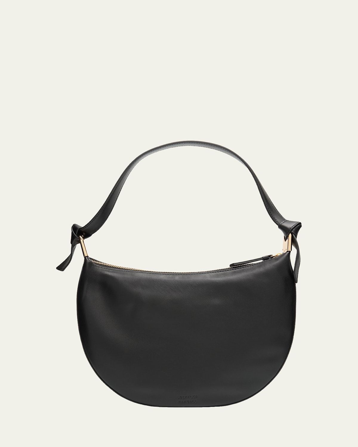 Loeffler Randall Harlow Rounded Nappa Leather Shoulder Bag In Black