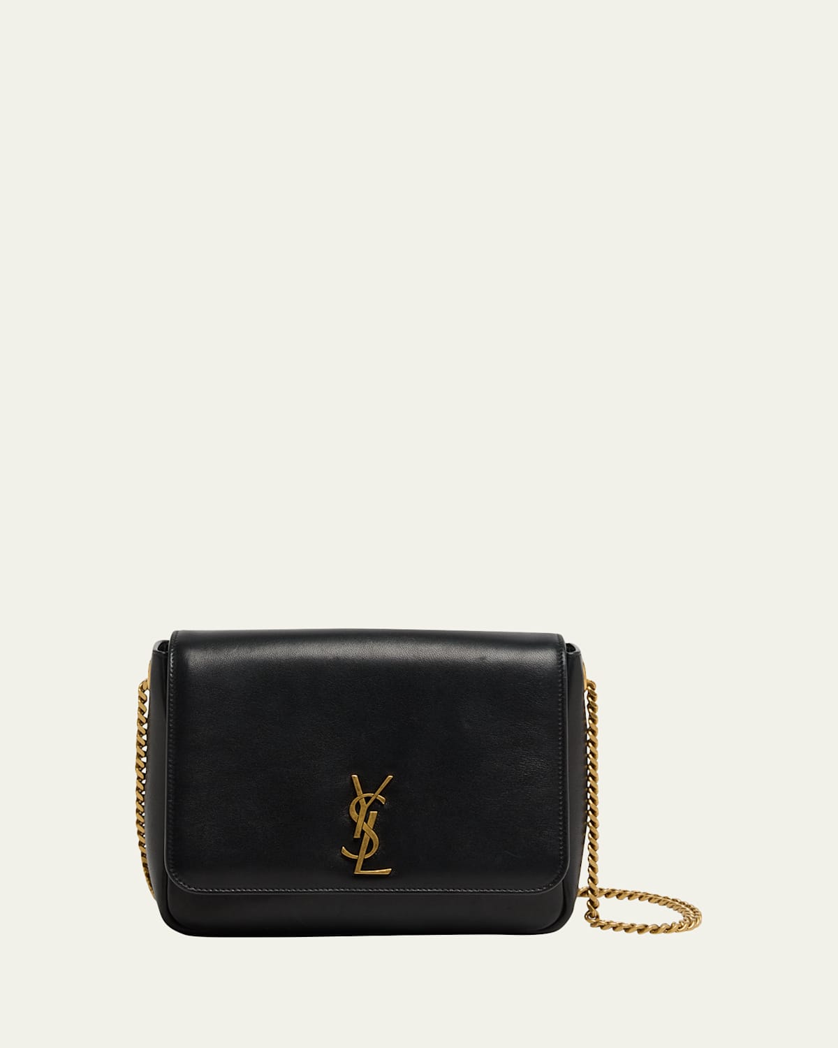 Saint Laurent Kate Ysl Flap Shoulder Bag In Leather