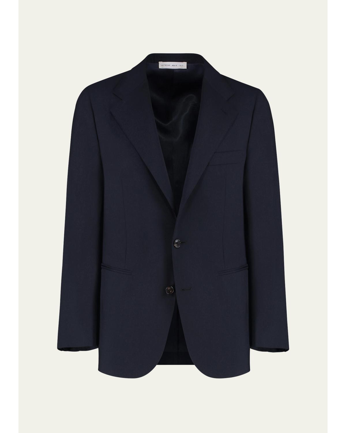Men's Super 120s Wool Single-Breasted Blazer