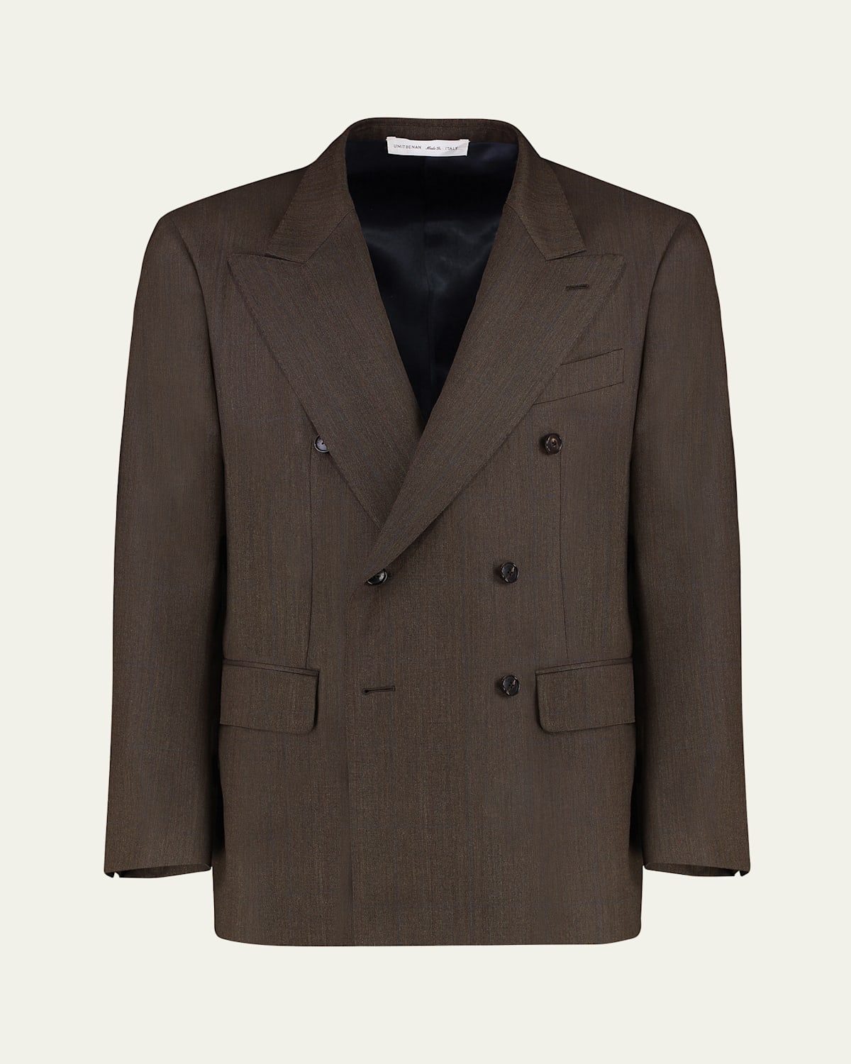 Umit Benan Men's Pietro Melange Wool Double-Breasted Blazer - Women's Clothing