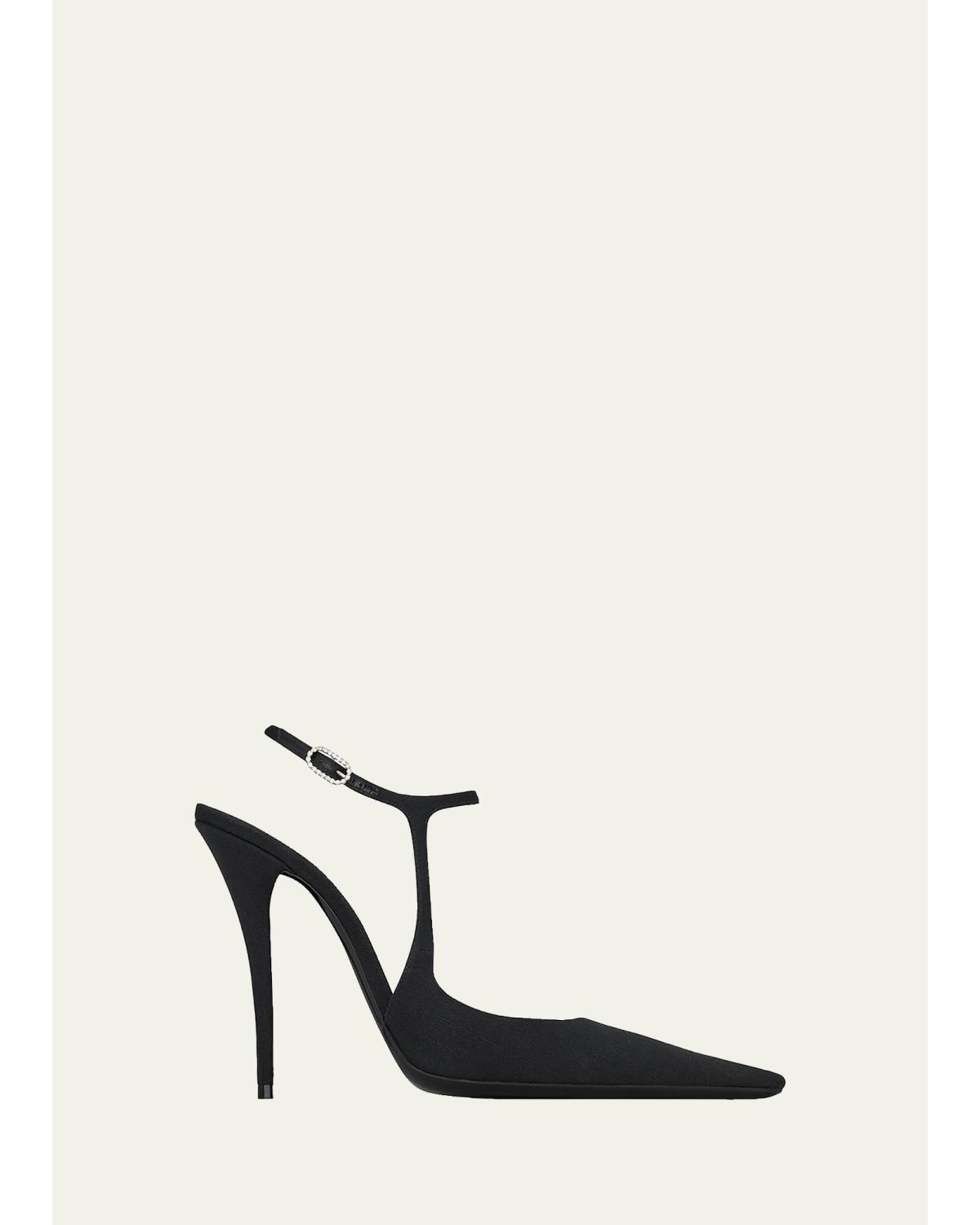 110Mm Manon Silk Ankle-Strap Pumps