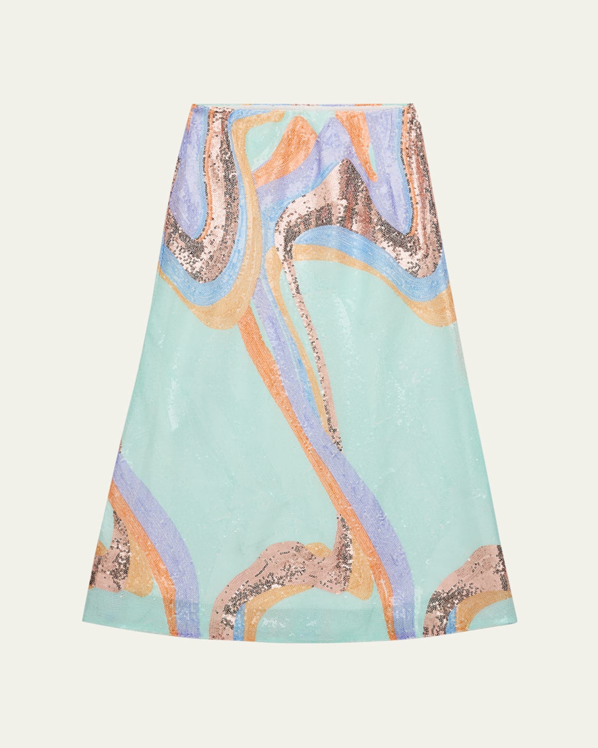 Katiej Nyc Girl's Tween Anastasia Long Sequined Skirt In Animal Print