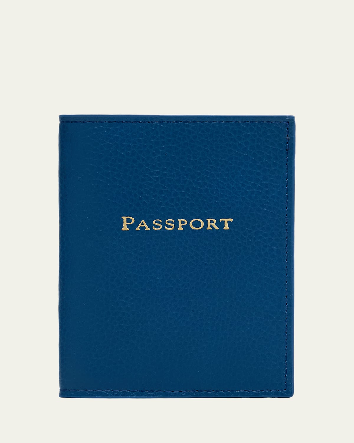 Graphic Image Leather Passport Holder In Blue