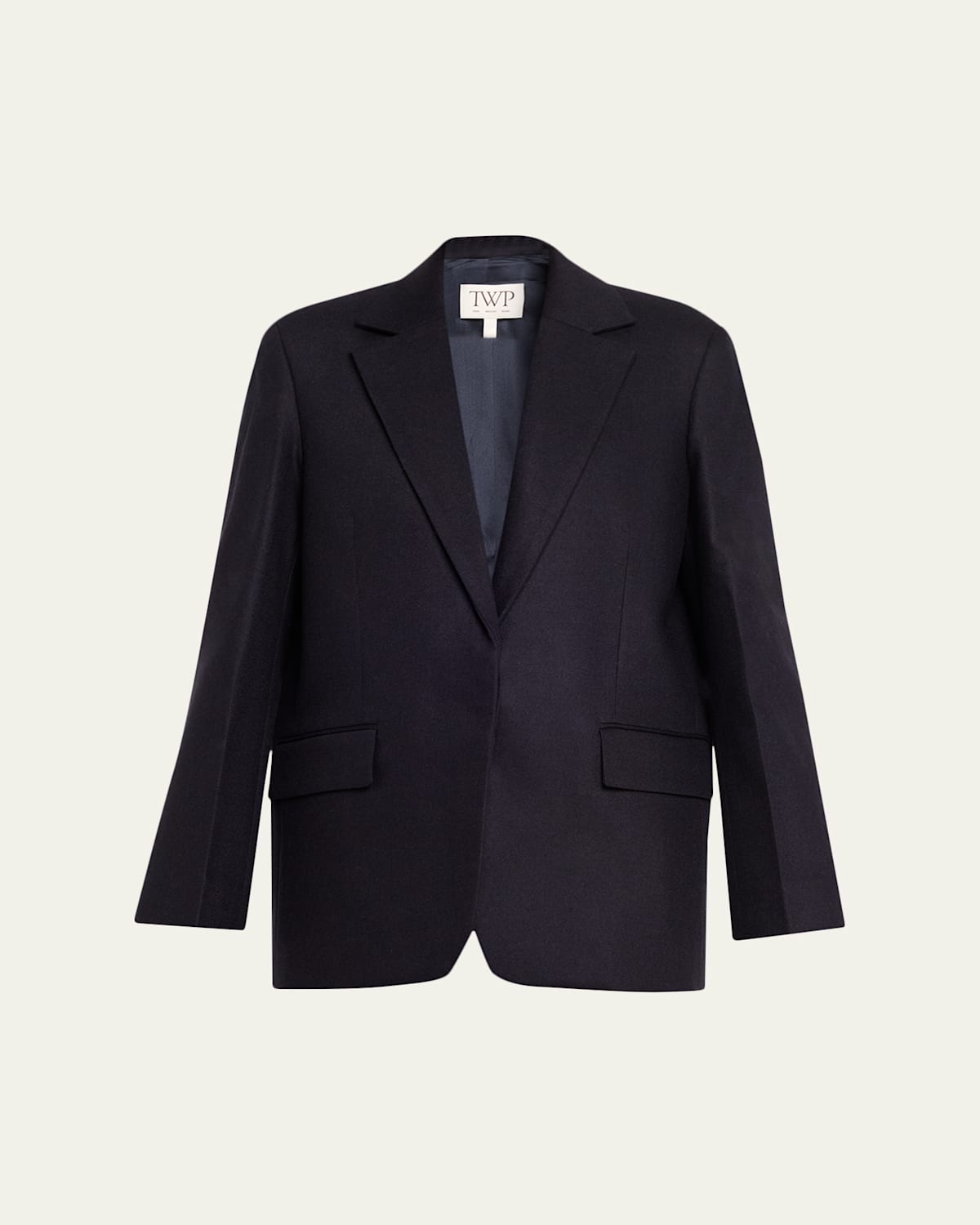 Twp Jillian Single-breasted Wool-cashmere Blazer In Blue