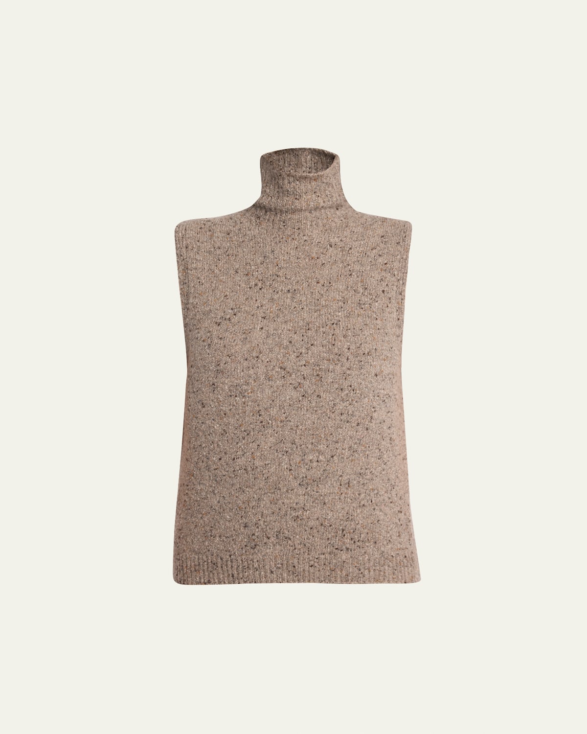 The Row Merilas Turtleneck Cashmere Sleeveless Sweater In Multi