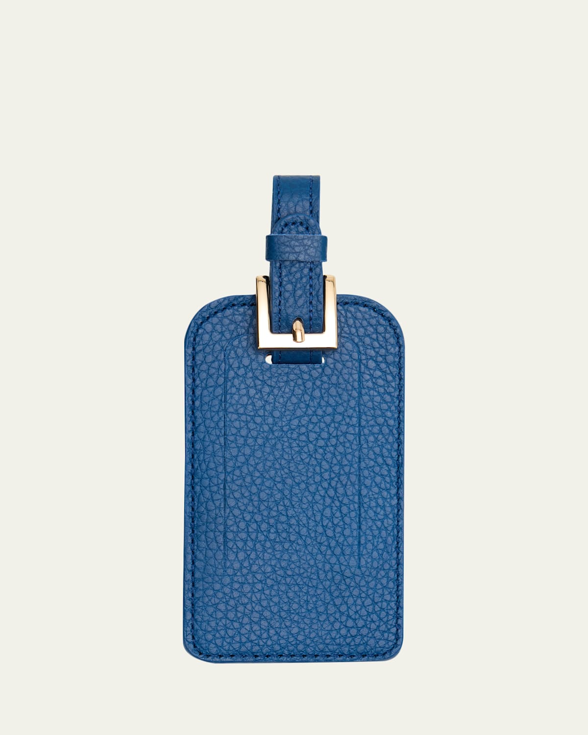 Graphic Image Leather Luggage Tag In Blue