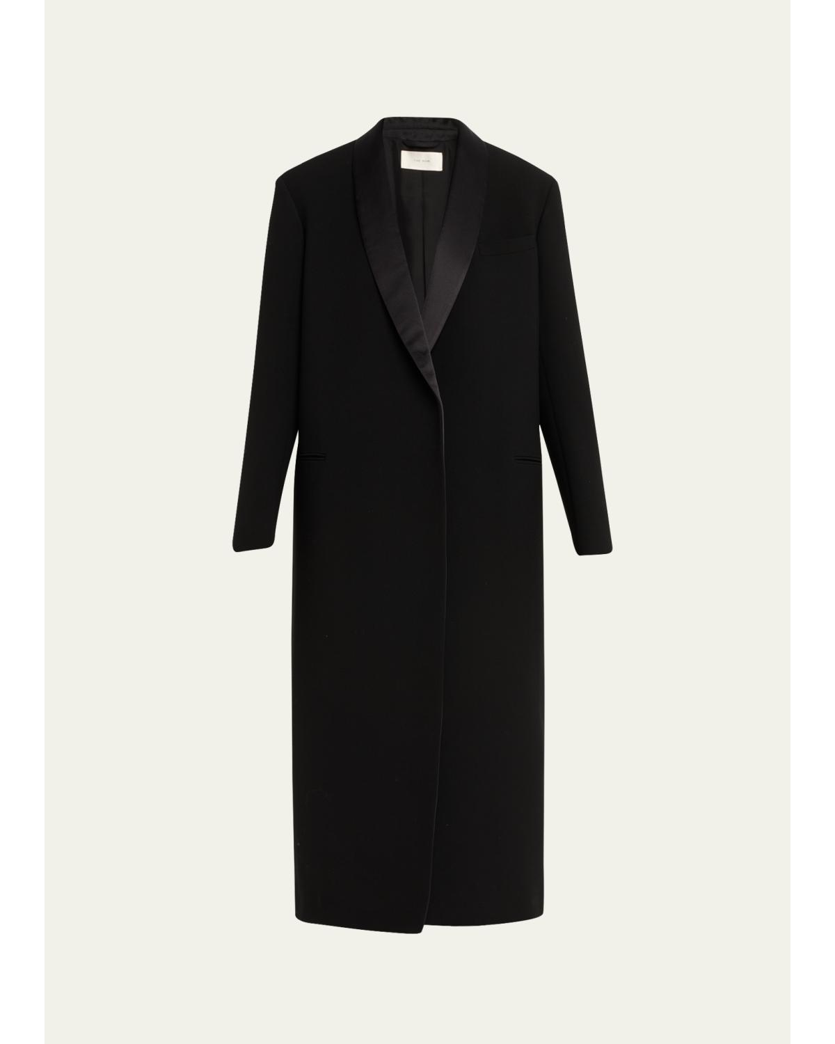 Erdene Single-Breasted Wool Long Coat