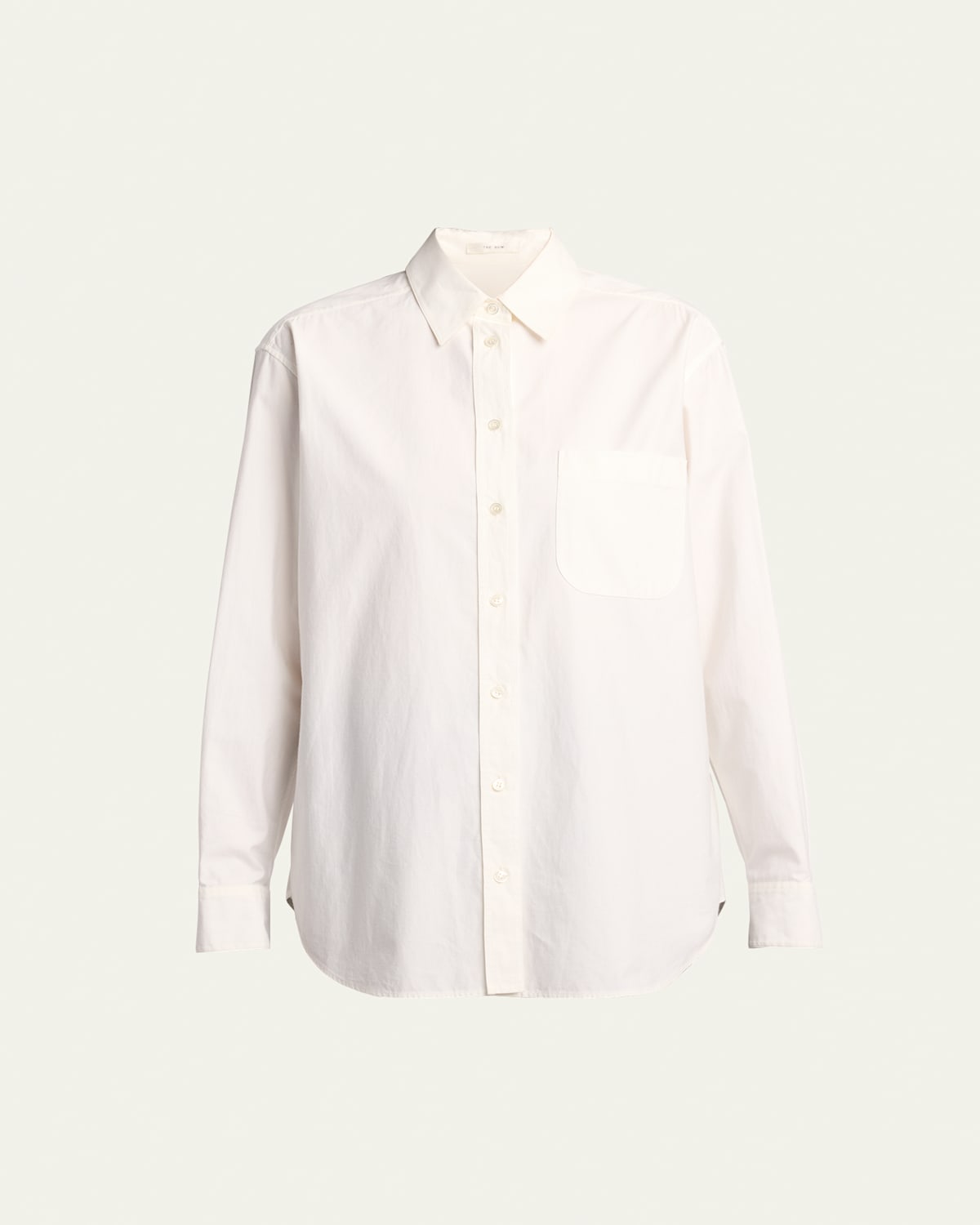 The Row Gavina Cotton Poplin Button-down Shirt In White