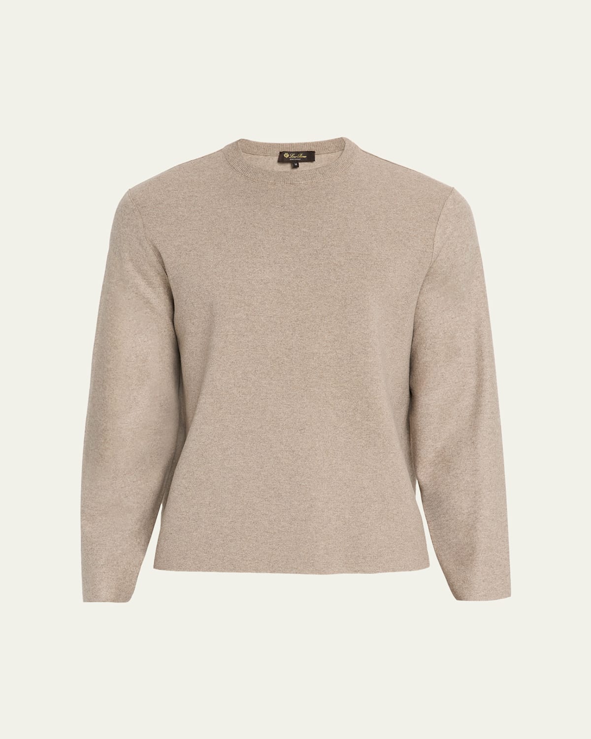 Loro Piana Men's Breia Cashmere And Wool Raw-edge Crewneck Sweater In Neutral