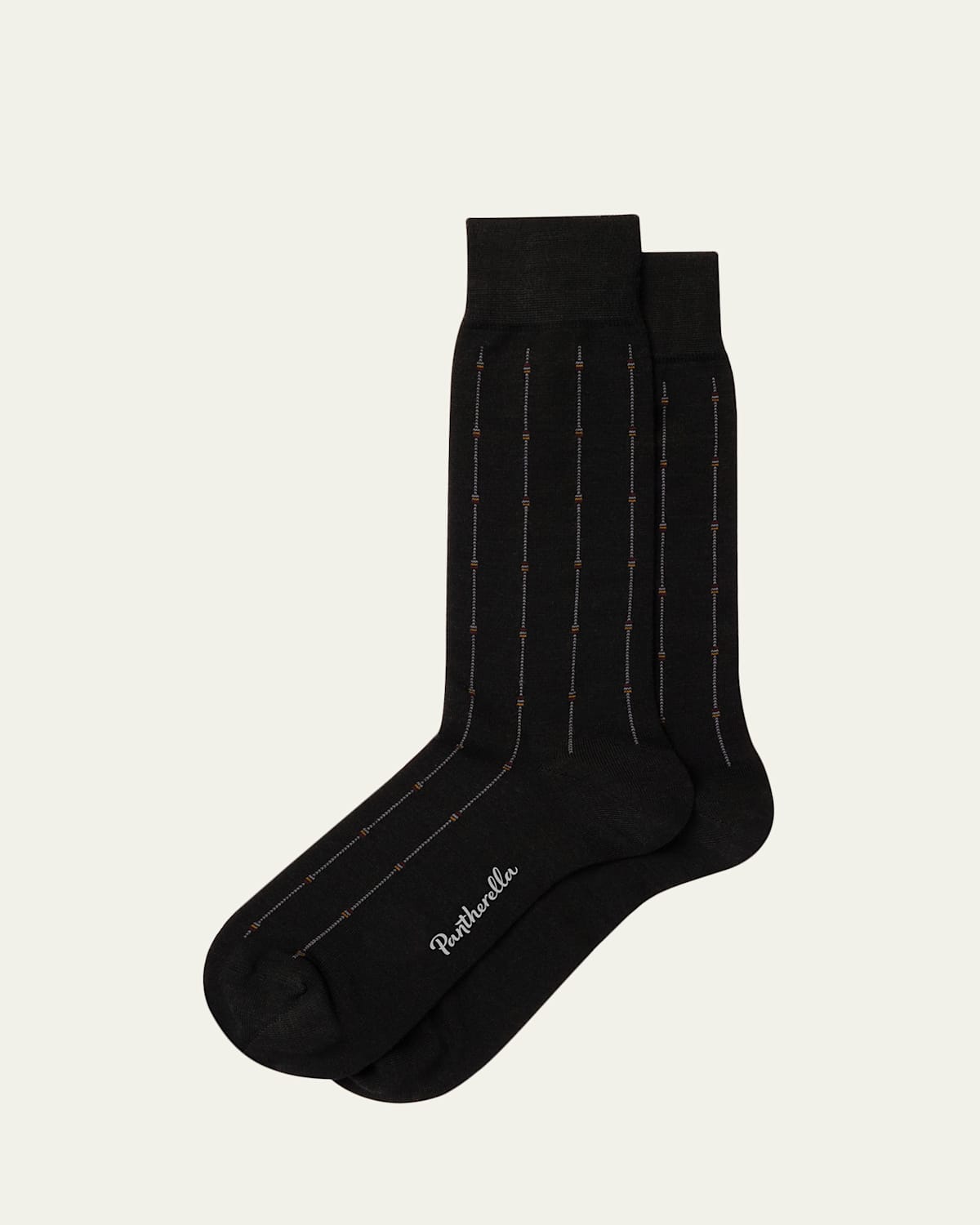 Pantherella Men's Botolph Box Stripe Crew Socks