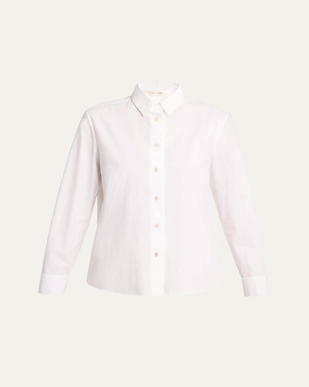 The Row Sadie Cotton Poplin Button-down Shirt In White