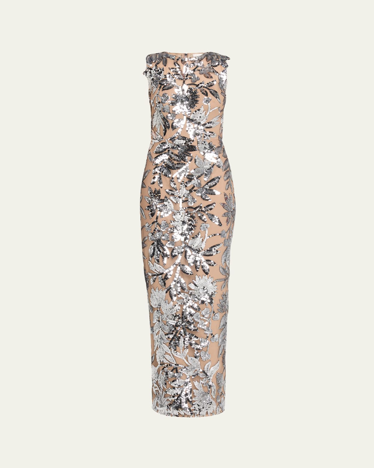 Bronx And Banco Violet Silver Sequin Maxi Dress