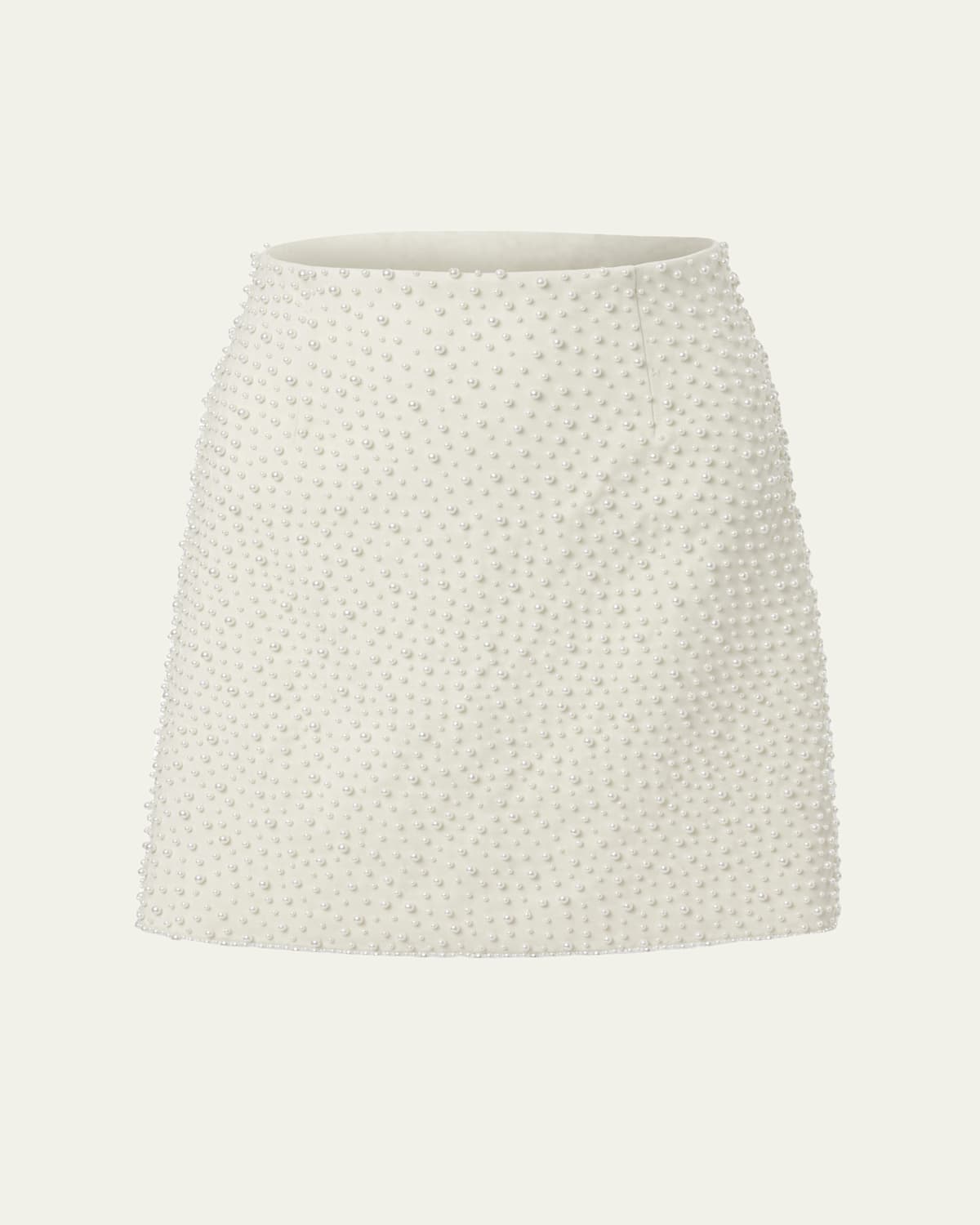 Carolina Herrera Pearly Embellished Mini Skirt In White