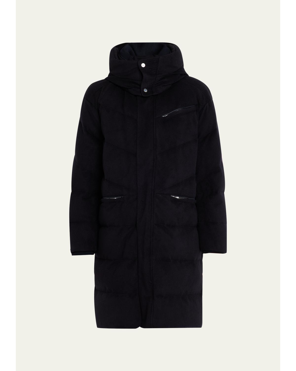 Men'S Cashmere & Wool Down Parka Jacket