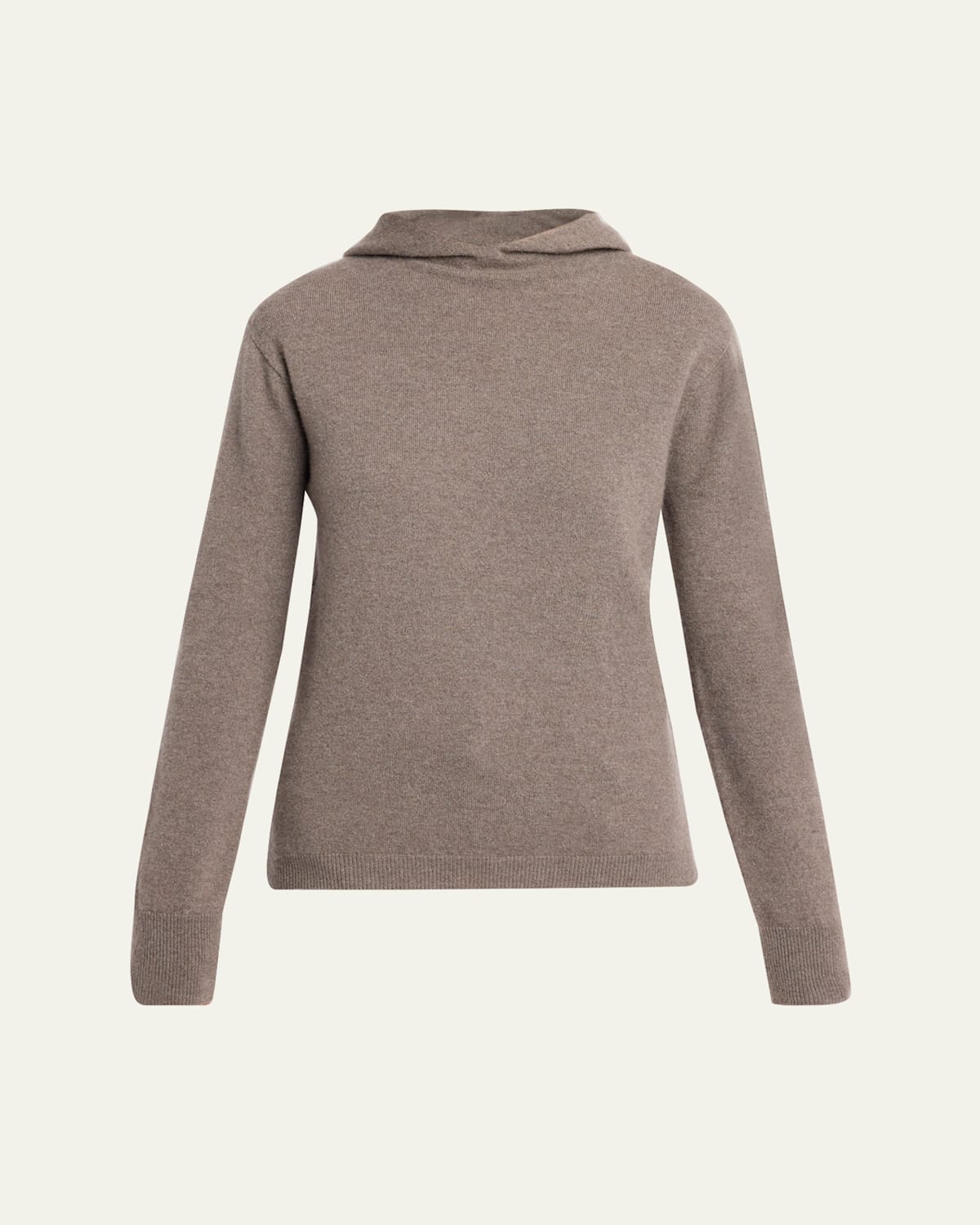 The Row Missa Cashmere Knit Hooded Sweater In Brown
