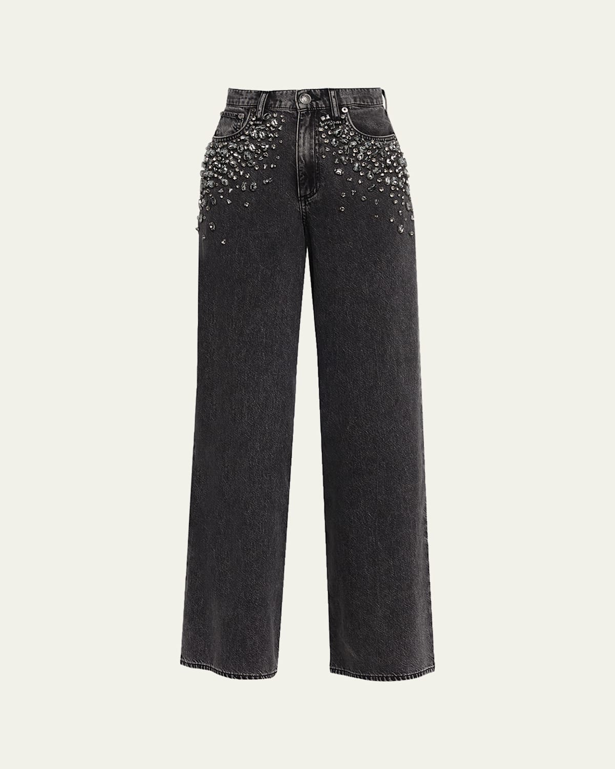 Rag & Bone Featherweight Sofie High-rise Wide Embellished Jeans