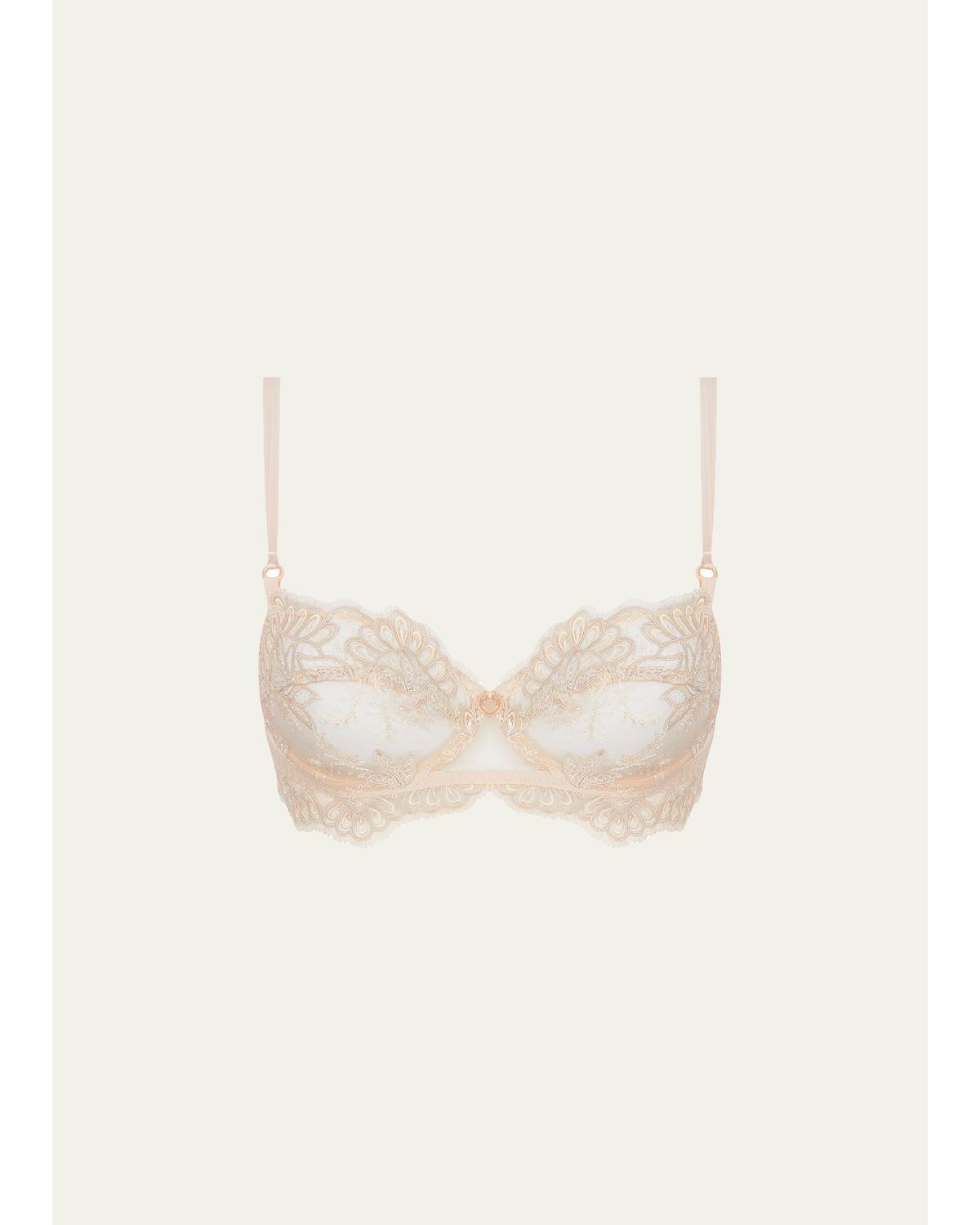 Elegance Artist Scalloped-Trim Tulle Demi Bra