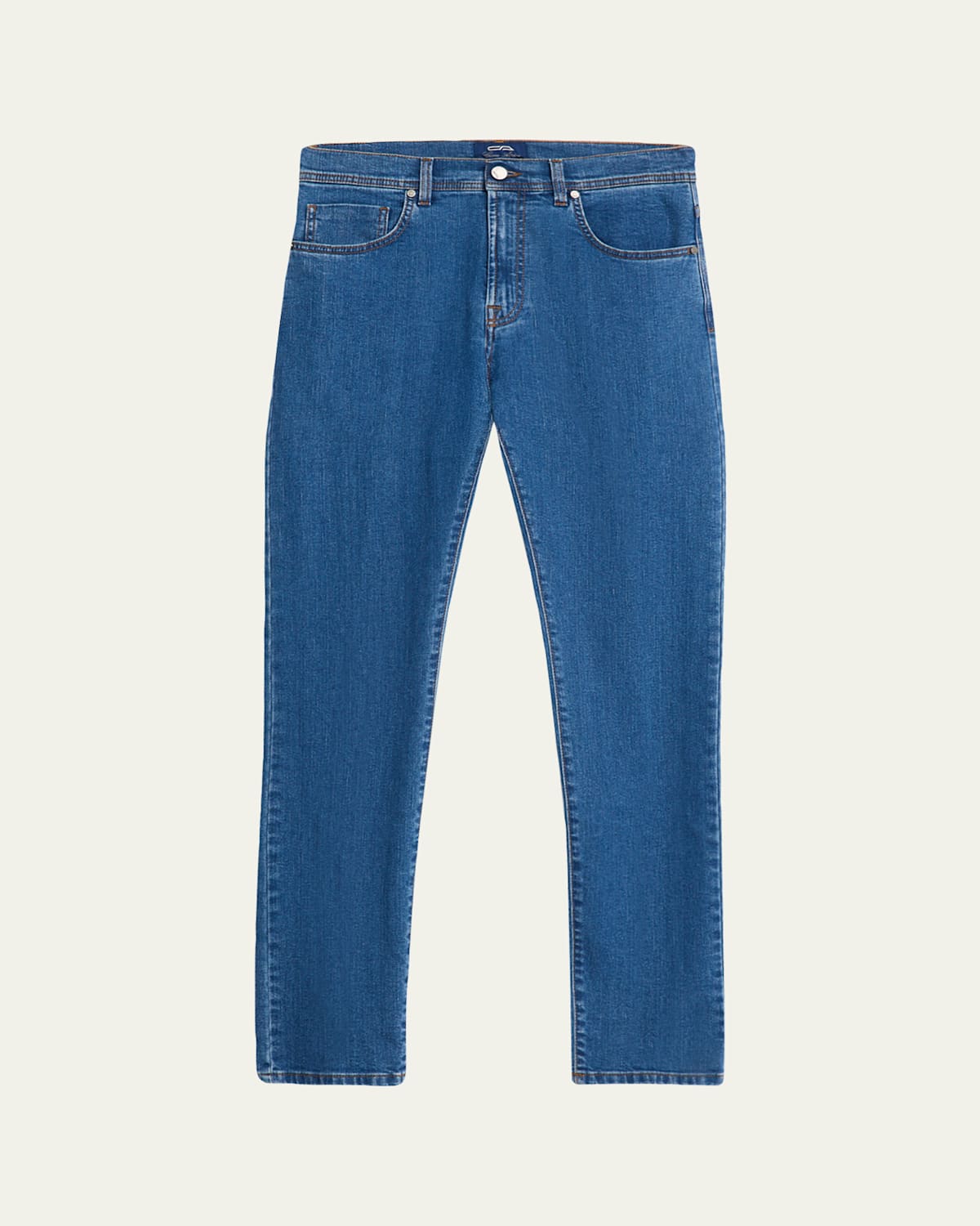 Cesare Attolini Men's Five-pocket Skinny Jeans In Animal Print