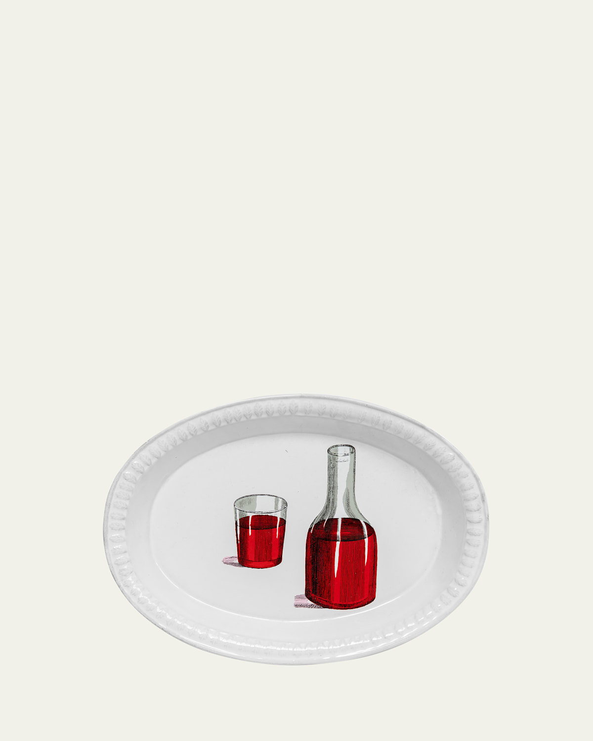 Astier De Villatte X John Derian Red Wine Decanter & Glass Soup Plate In White