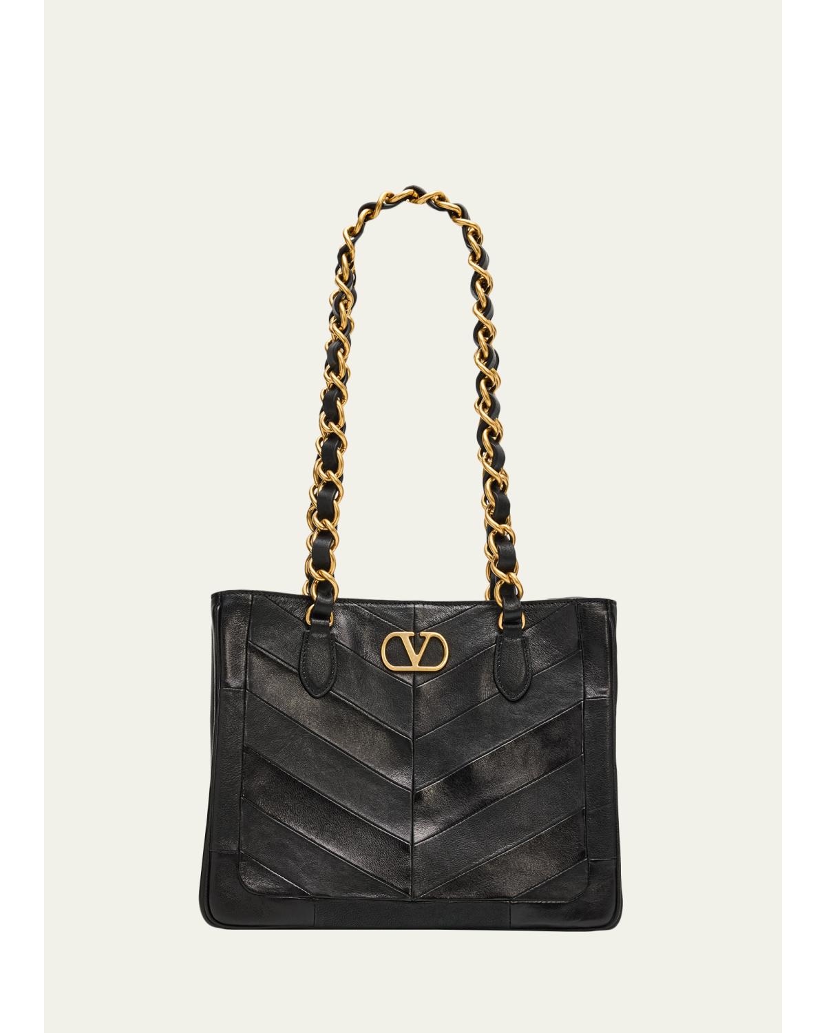 Laseine Small Nappa Leather Shopping Bag