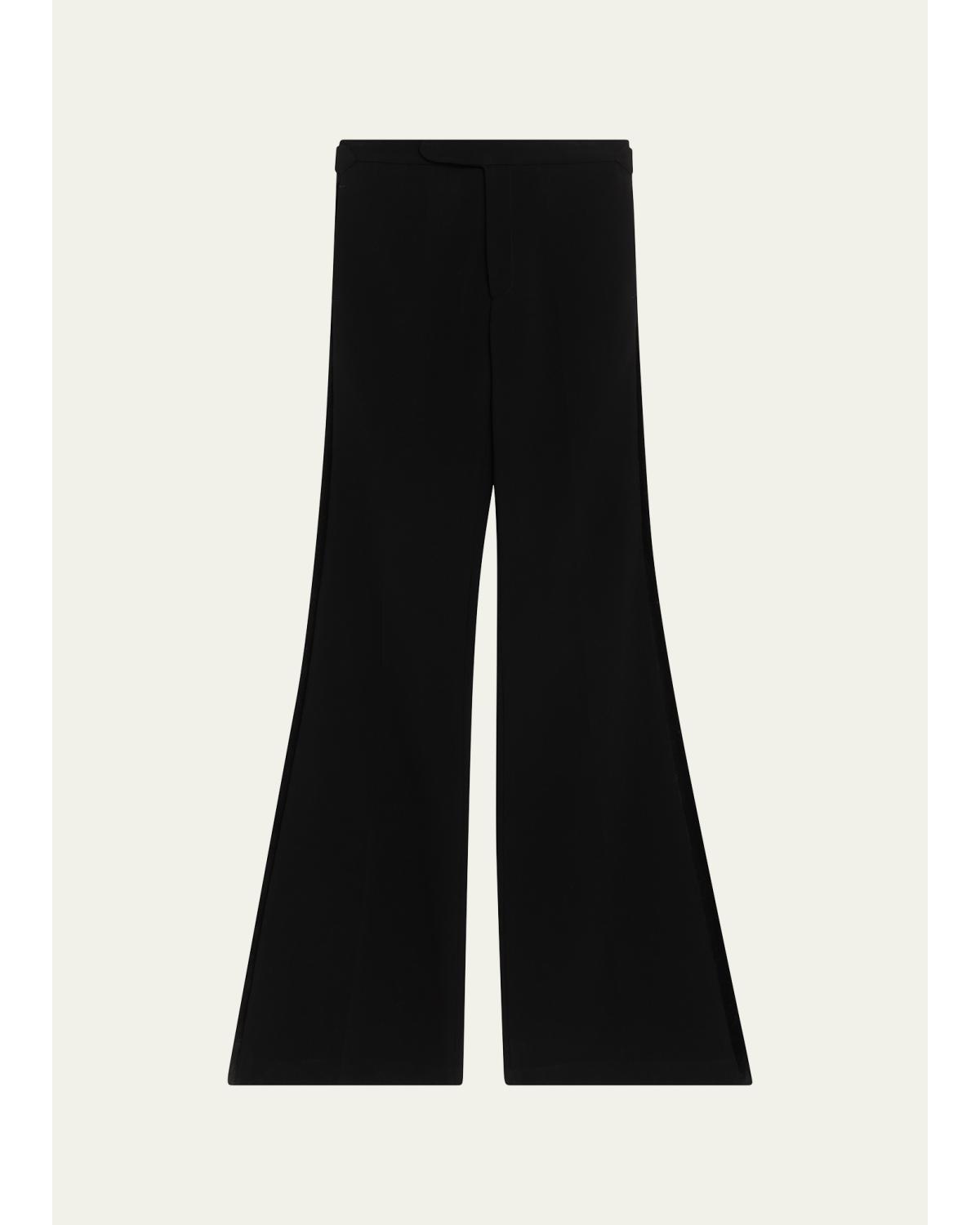 Velvet Stripe Crepe Trousers