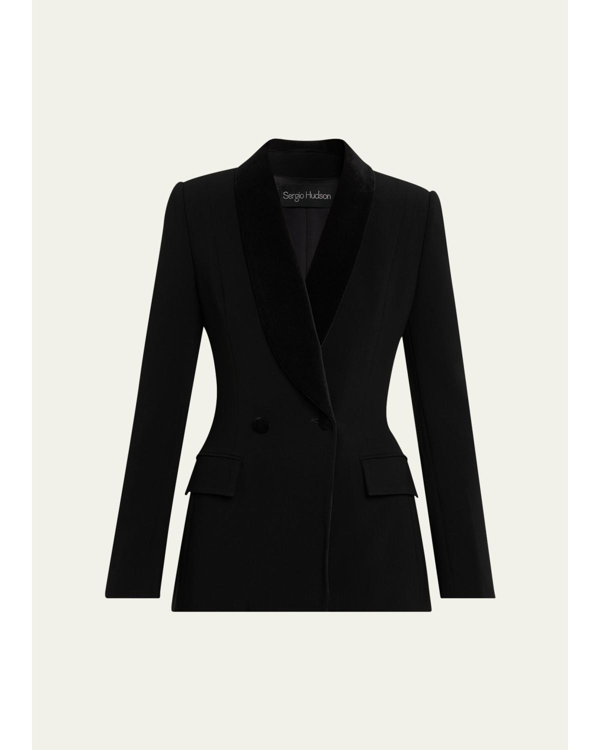 Velvet Shawl Collar Tuxedo Blazer