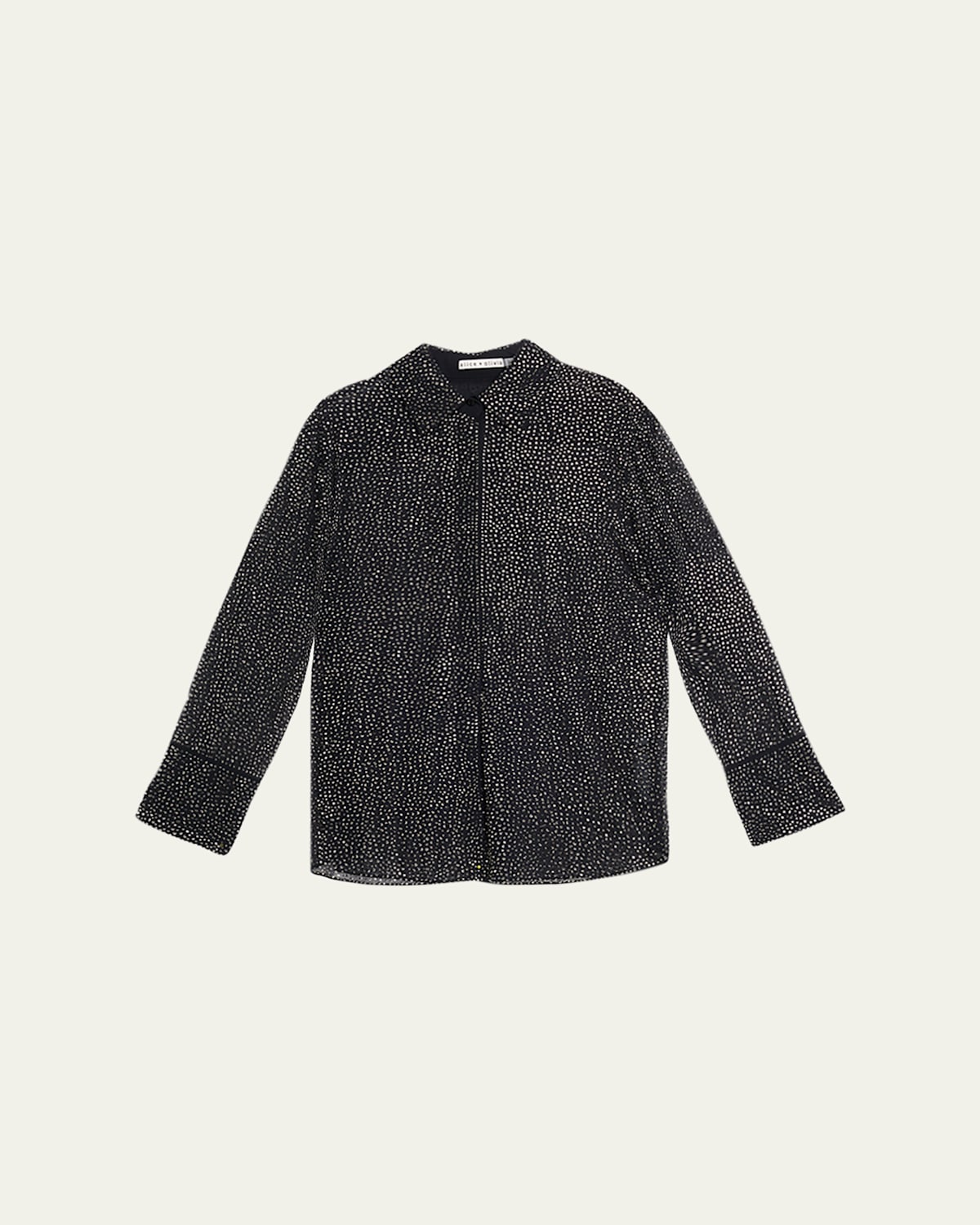 Alice And Olivia Finely Embellished Oversized Blouse In Multi