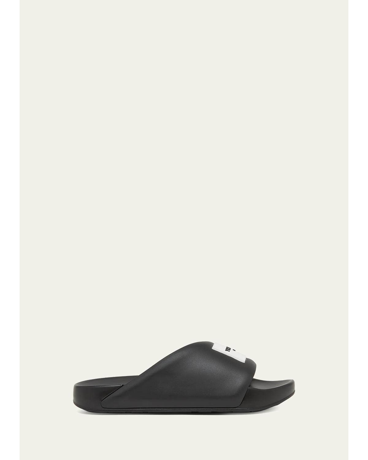 Logo Label Slide Sandals