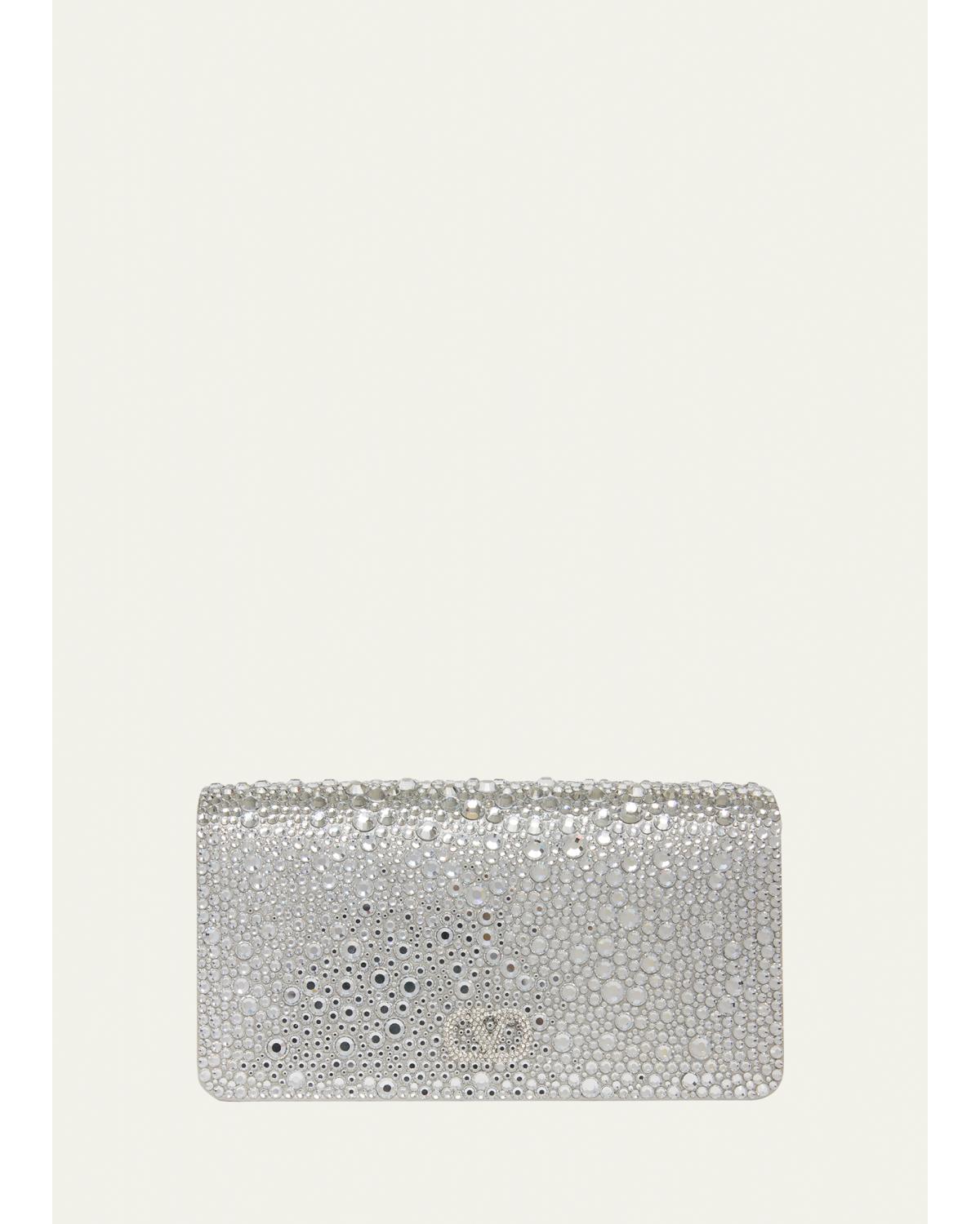 Crystal VLogo Clutch Bag