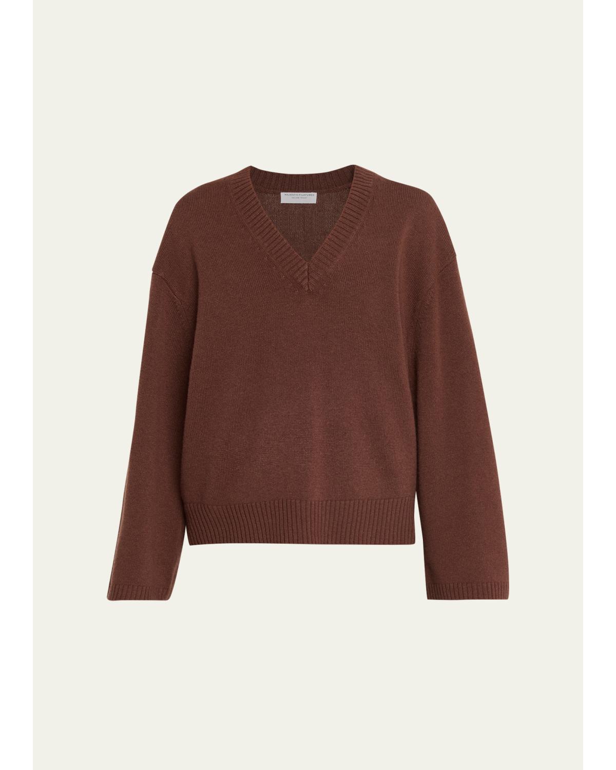 V-Neck Relaxed Merino Wool Sweater
