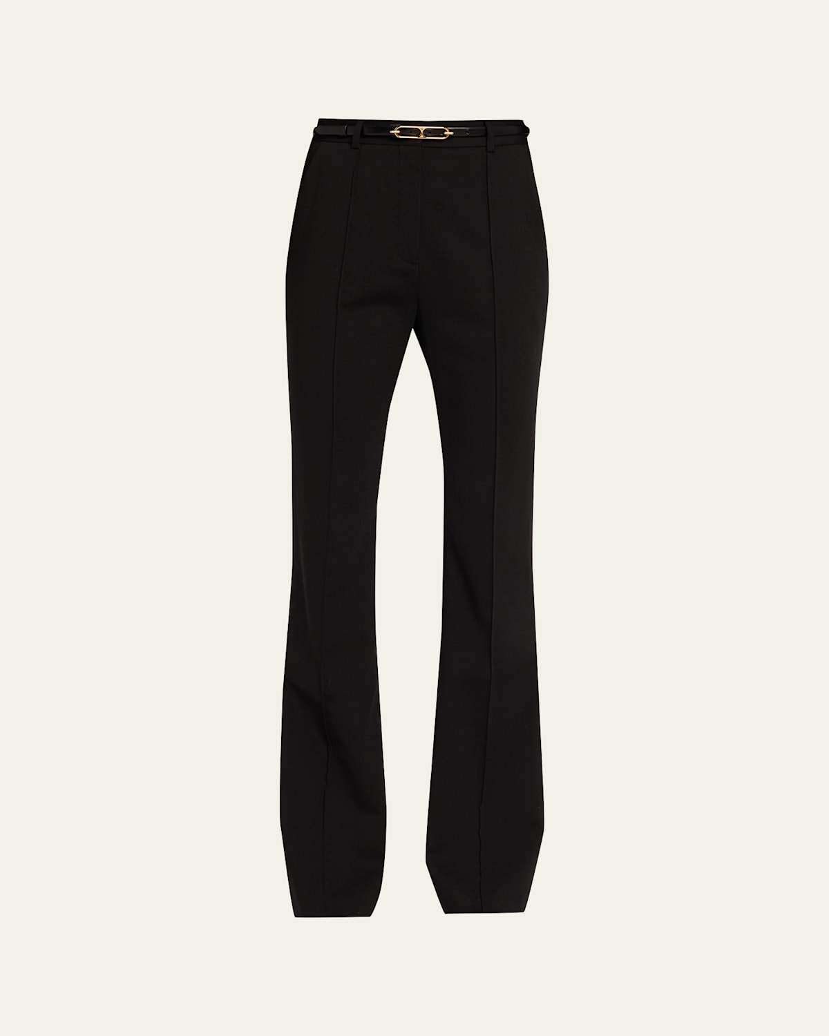 Veronica Beard Gracie Belted Flare Pants In Black