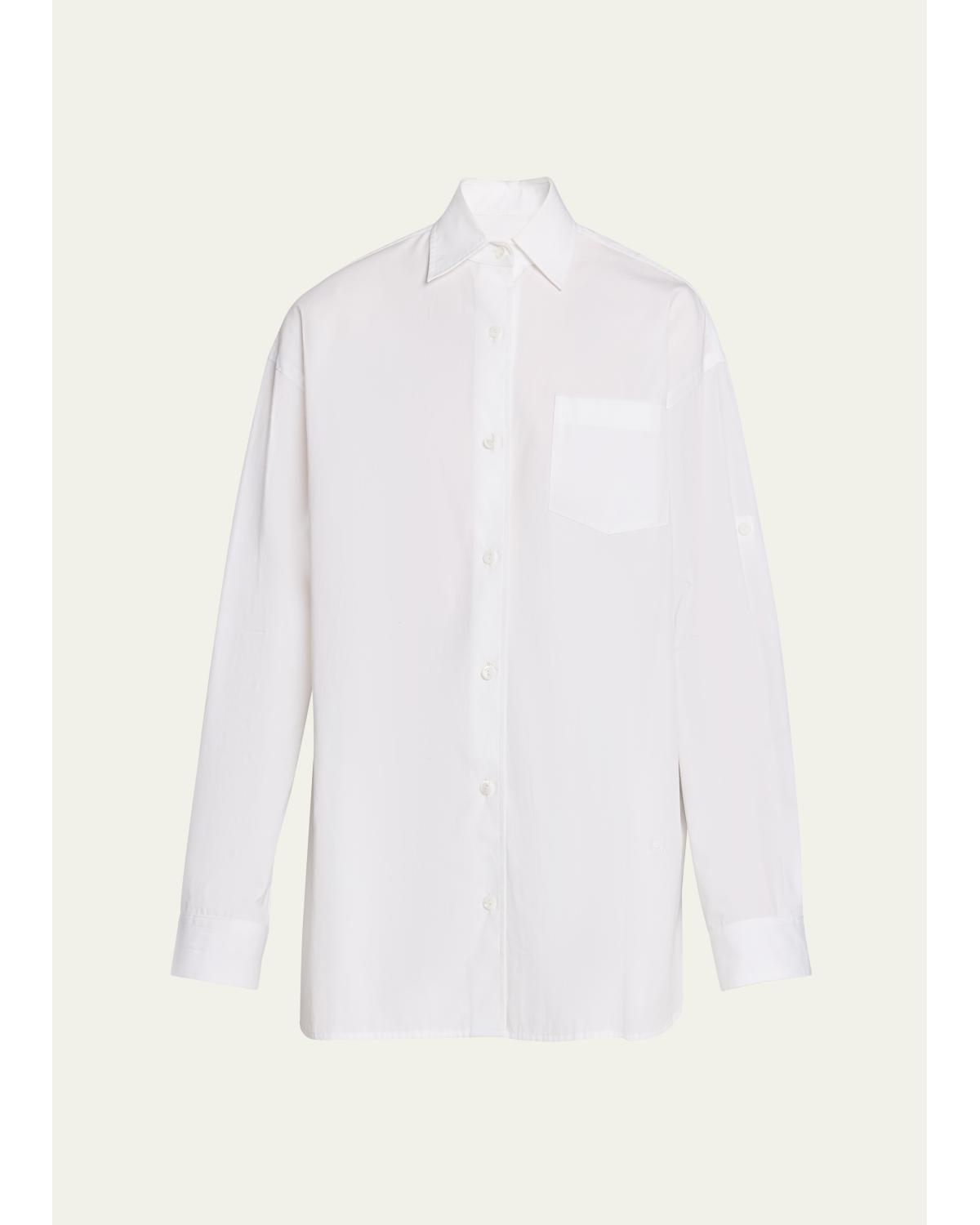 Oversized Long-Sleeve Tunic Shirt
